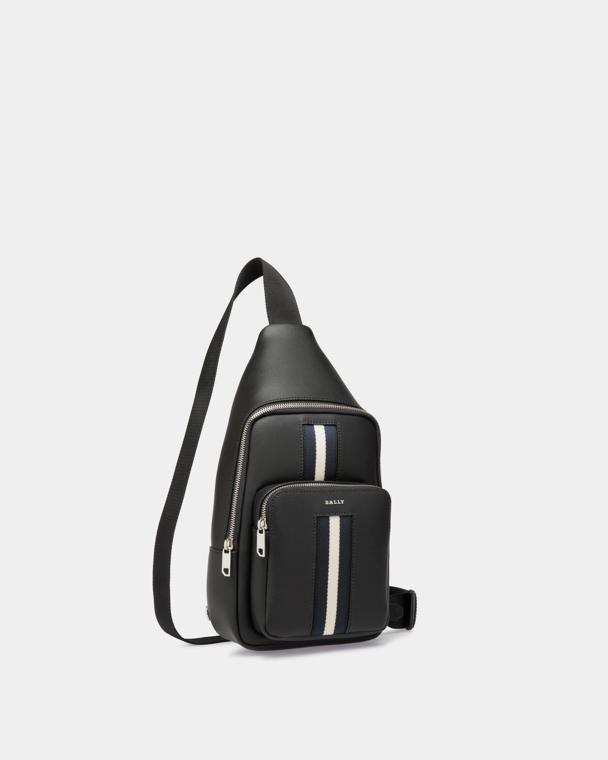 Sling Bag in Black Leather - Image 3