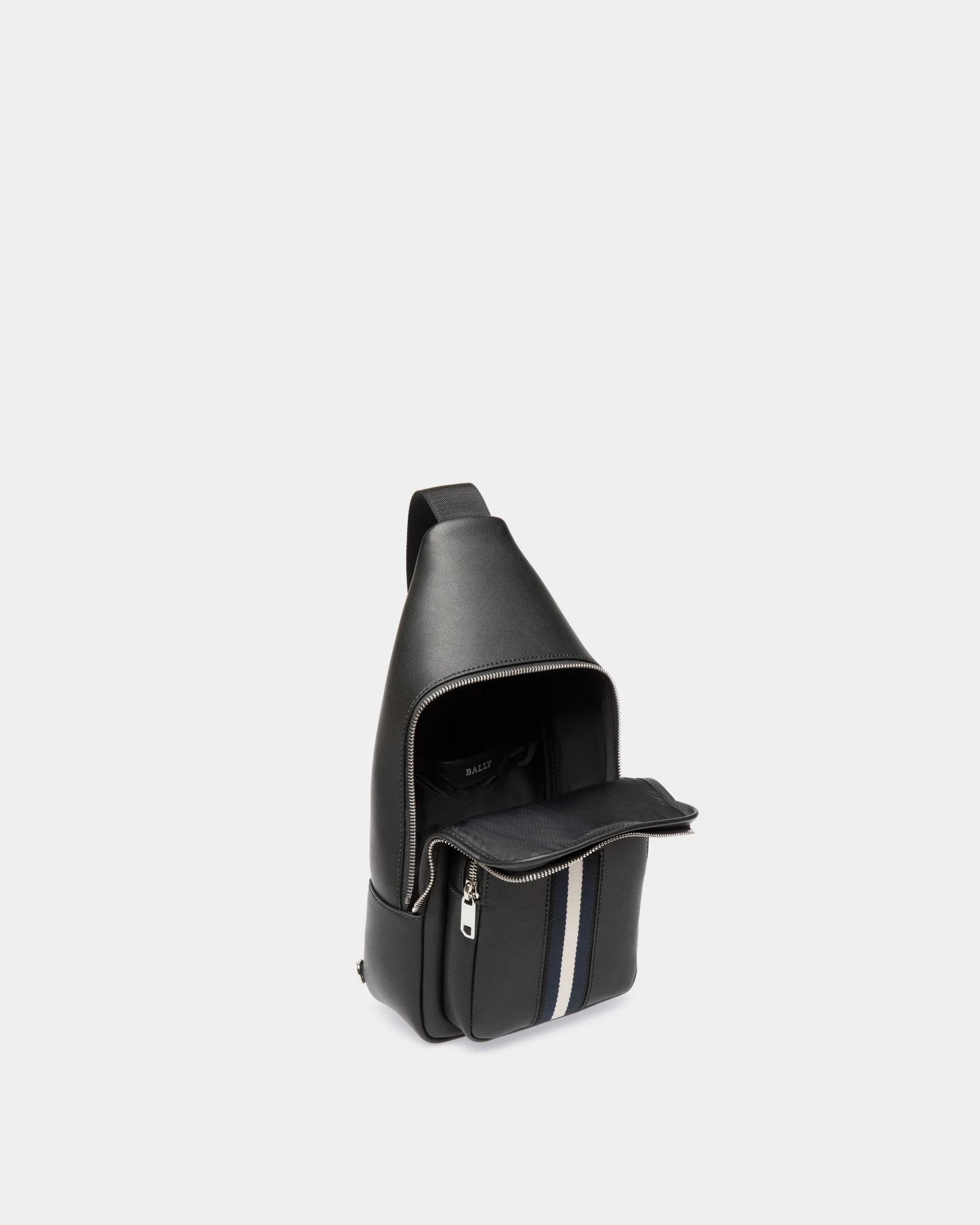 Sling Bag in Black Leather - Image 4