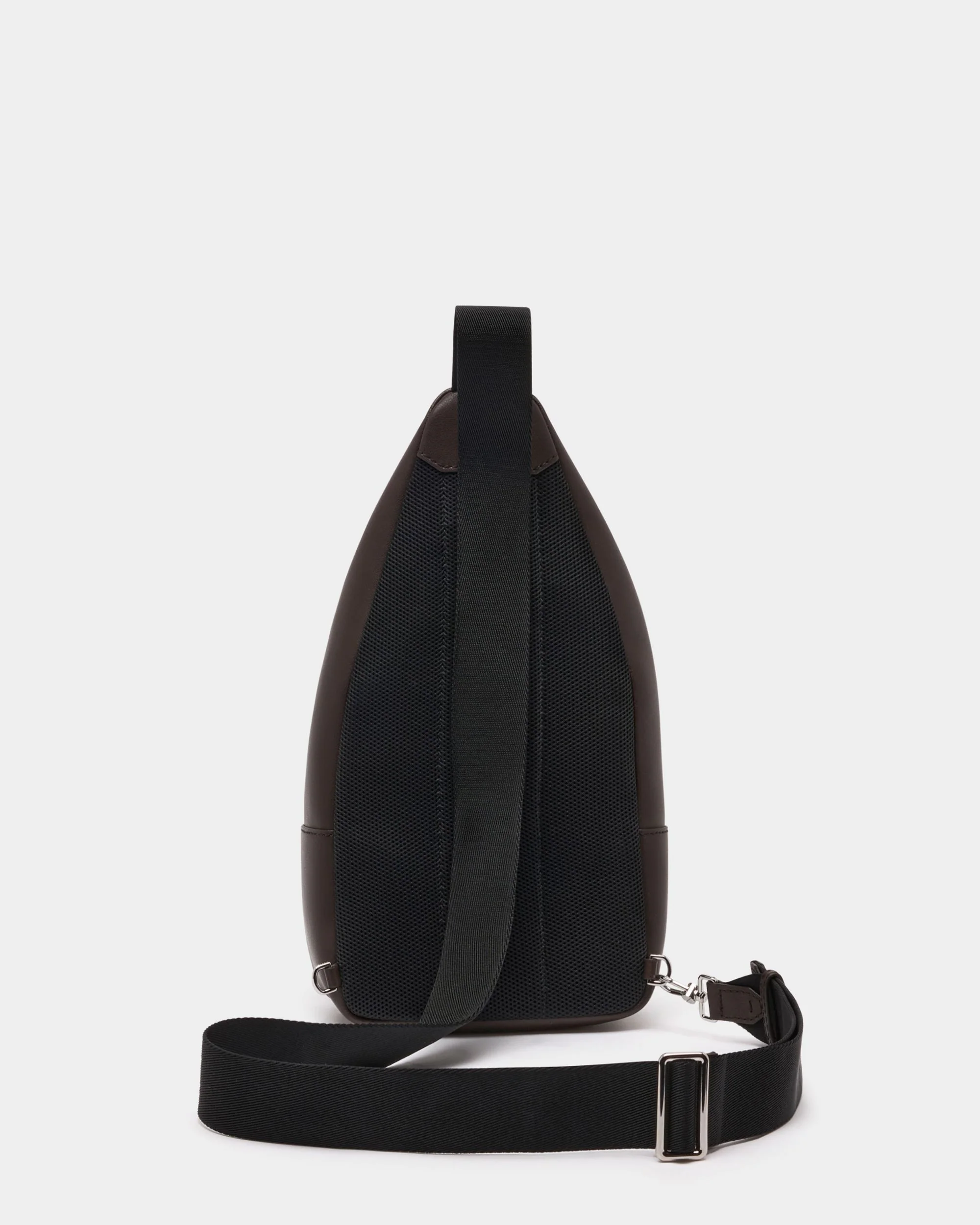 Sling Bag in Coffee Leather With a Bally Ribbon - Image 3