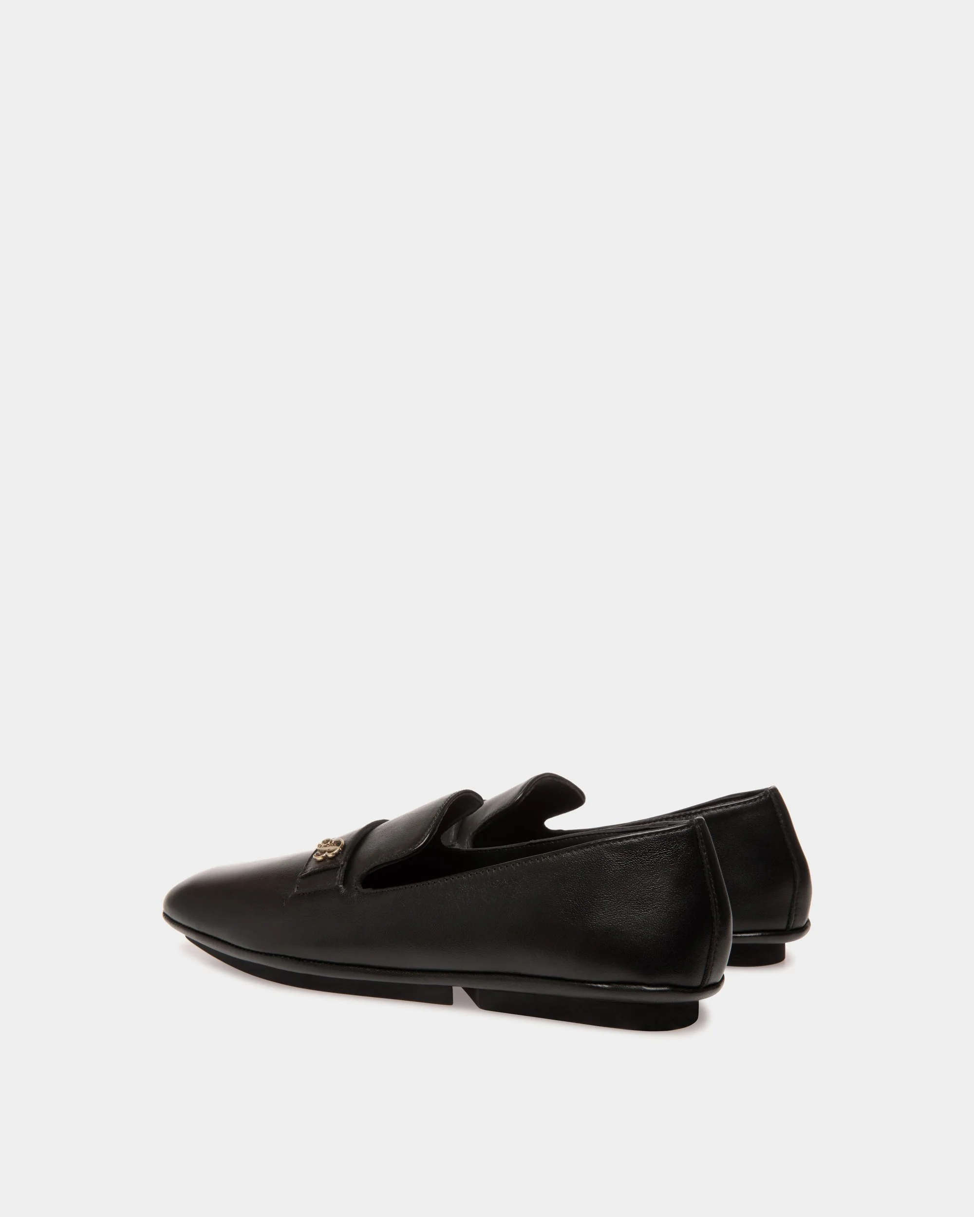 Slipper in Black Leather - Image 3
