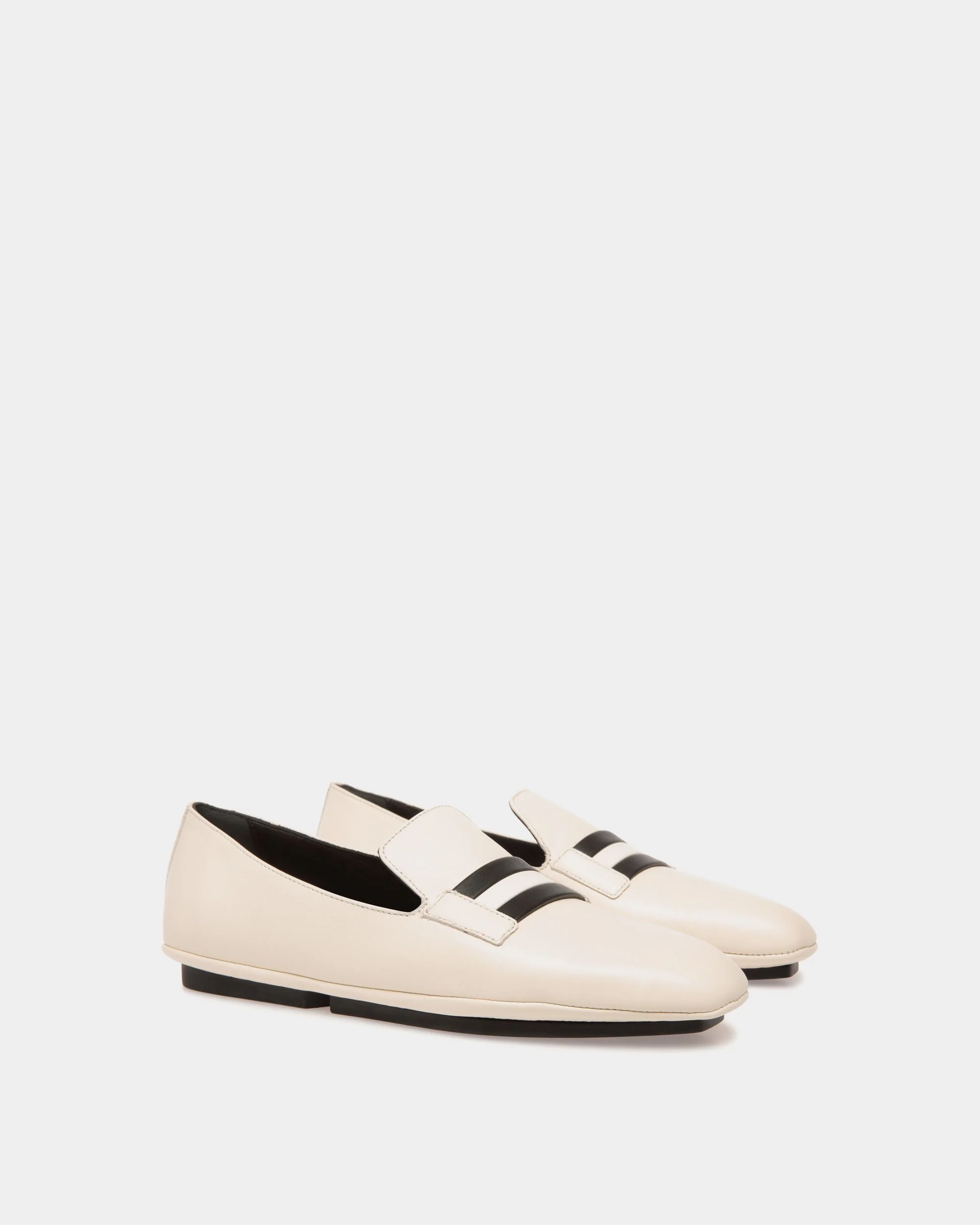 Slipper in White Leather - Image 2
