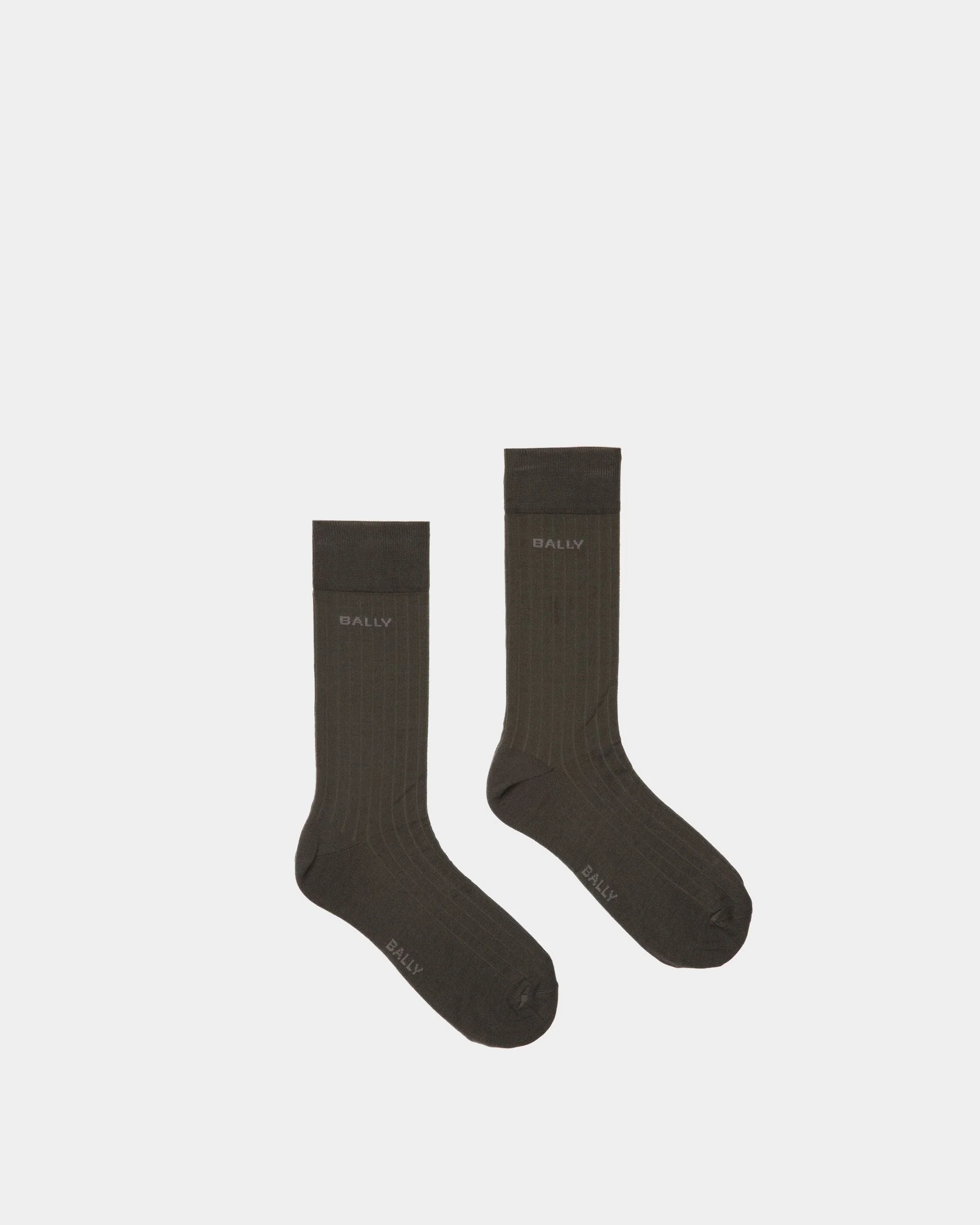 Socks in Grey Knit Cotton