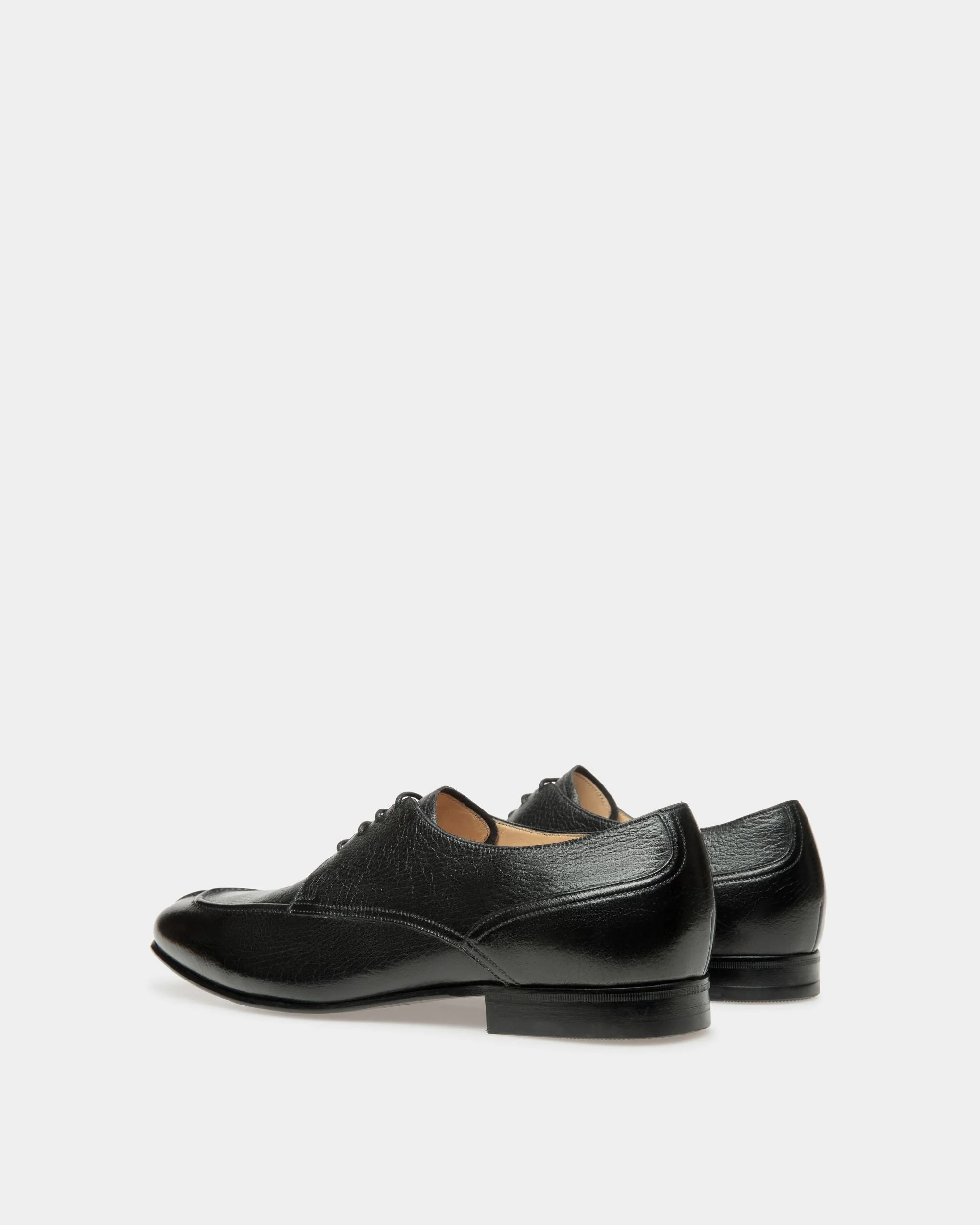 Suisse Derby Shoes In Black Leather - Image 3
