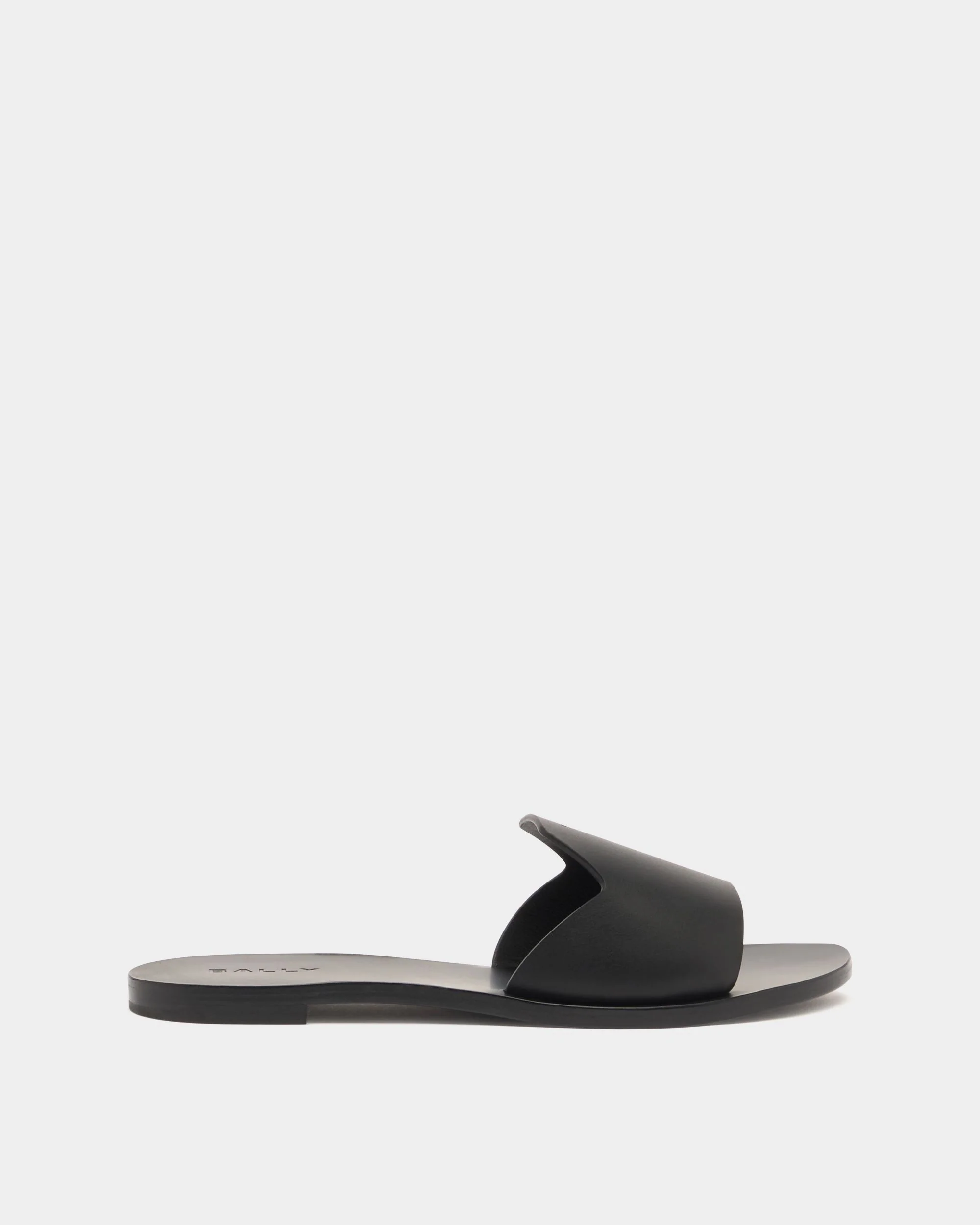 Summer Slide In Black Leather