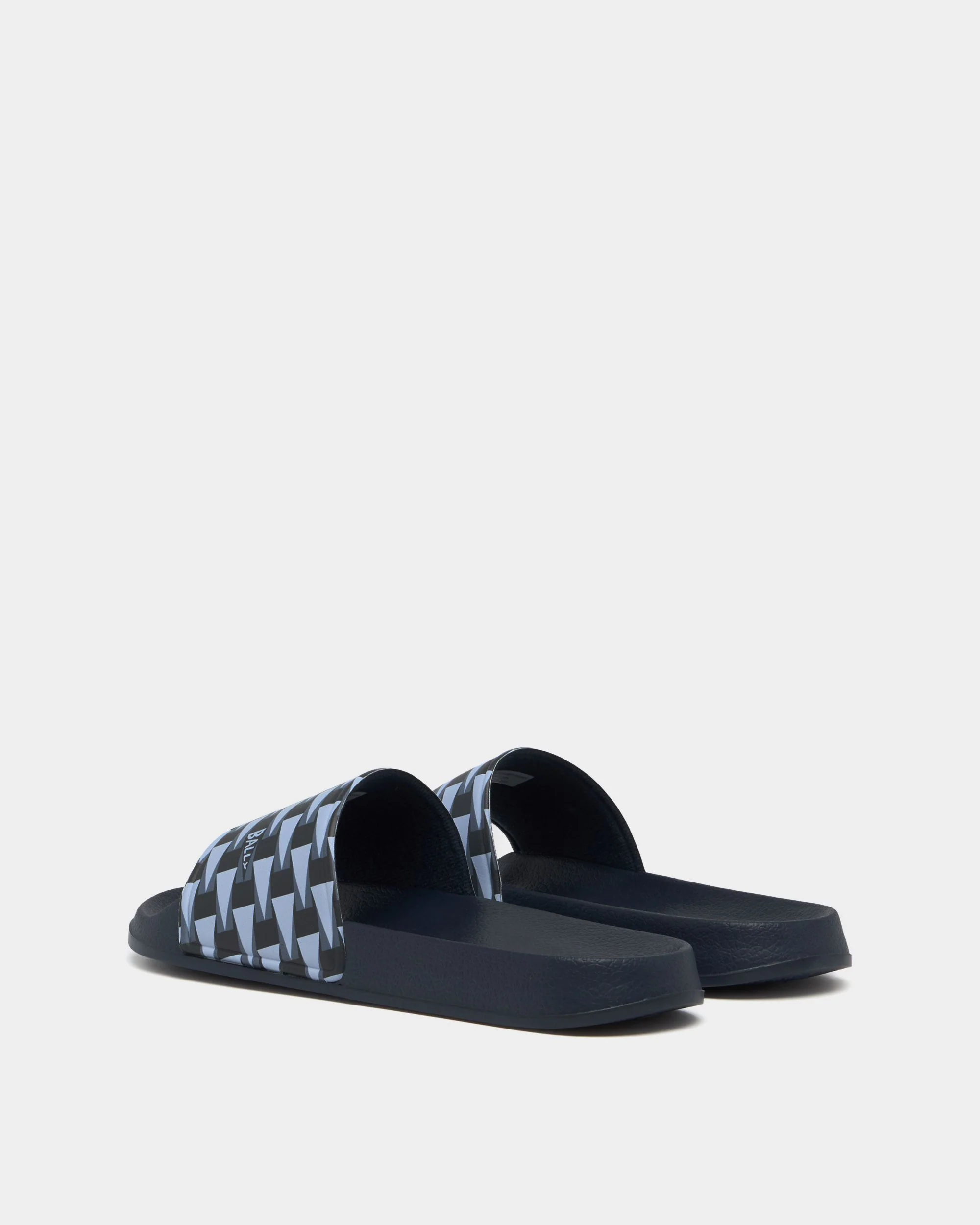 Summer Slide In Blue Rubber and Faux Leather - Image 3