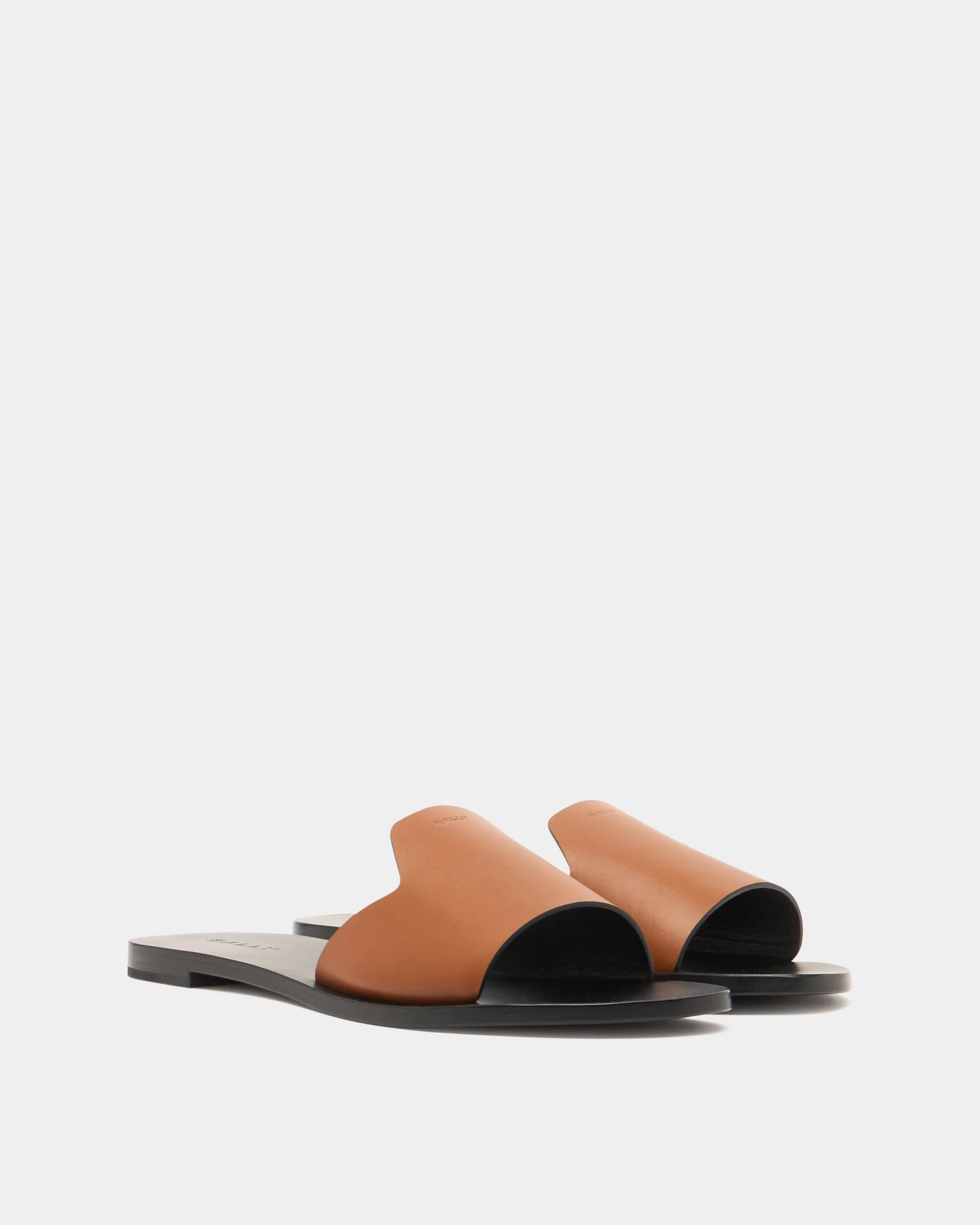 Summer Slide In Brown Leather - Image 3
