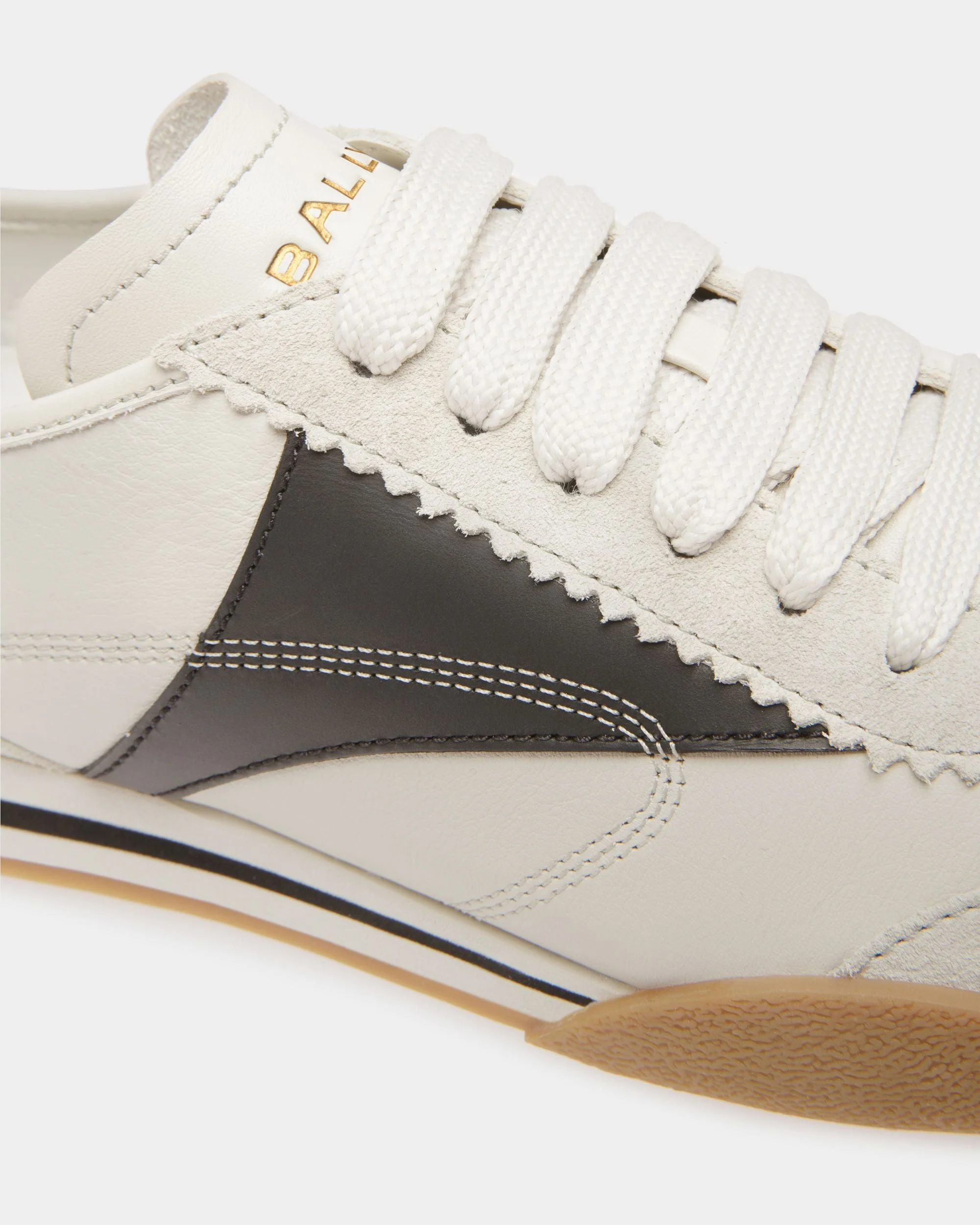 Sussex Sneakers In Black And Dusty White Leather - Image 5