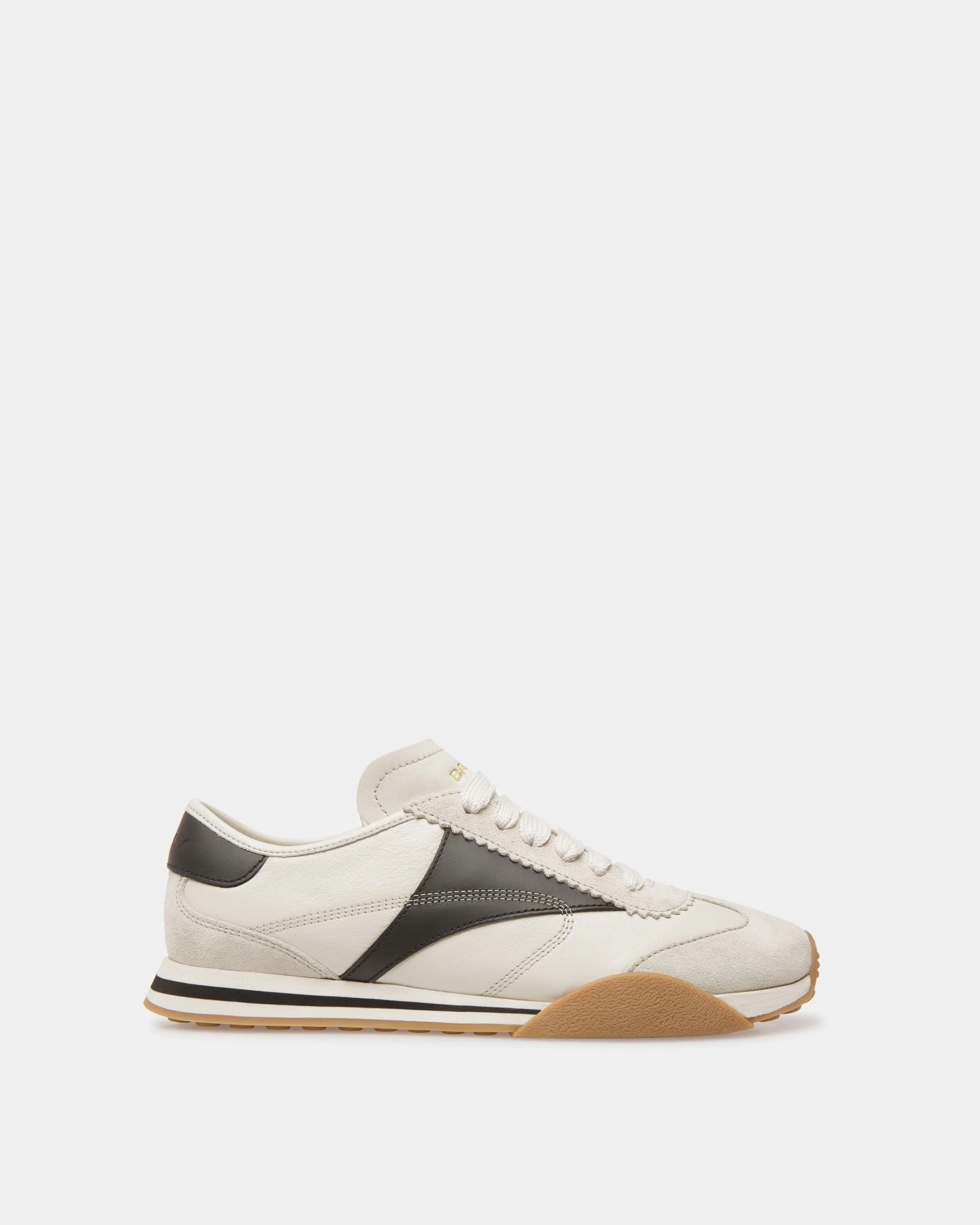 Sussex Sneakers In Dusty White And Black Leather