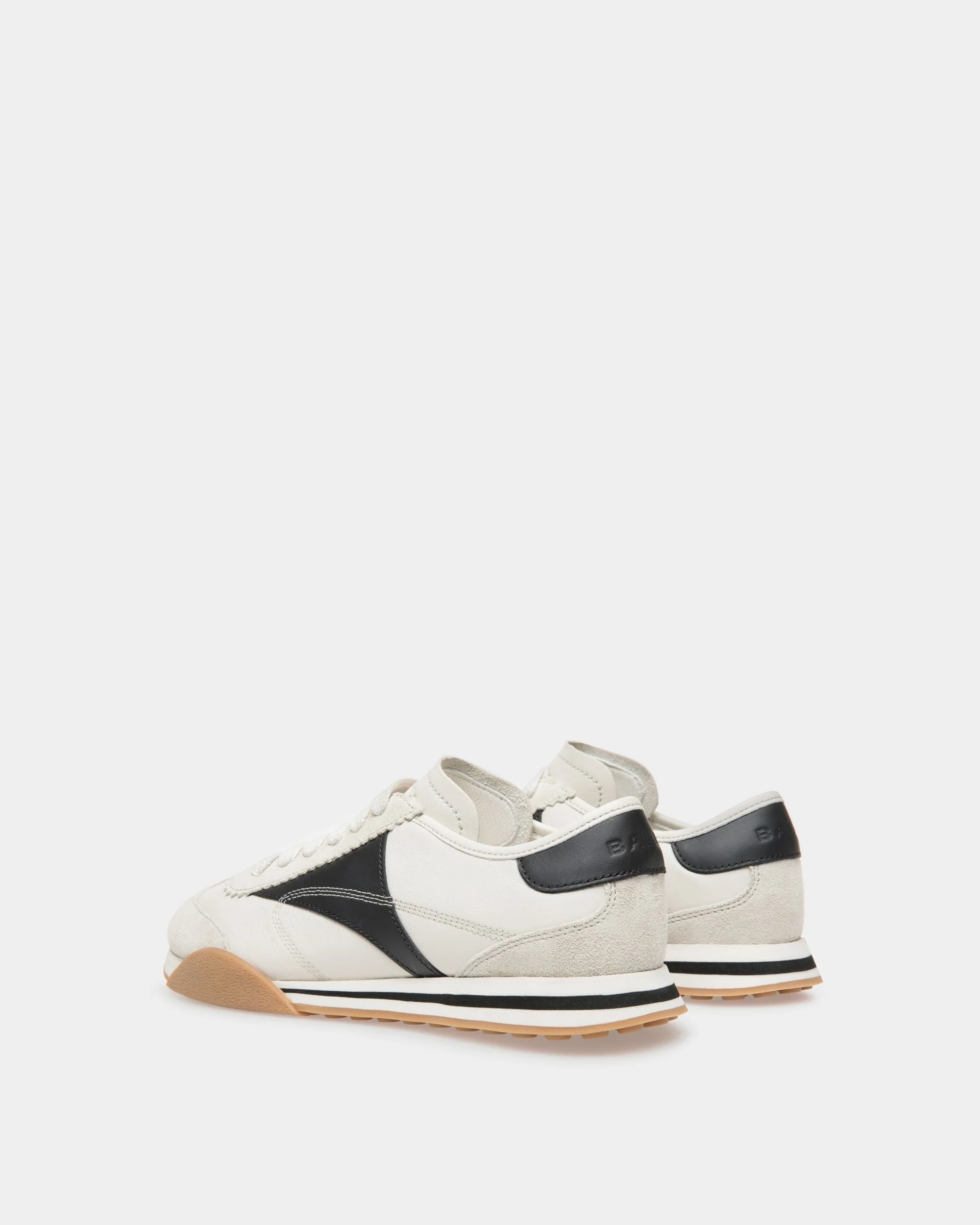 Sussex Sneakers In Dusty White And Black Leather - Image 3