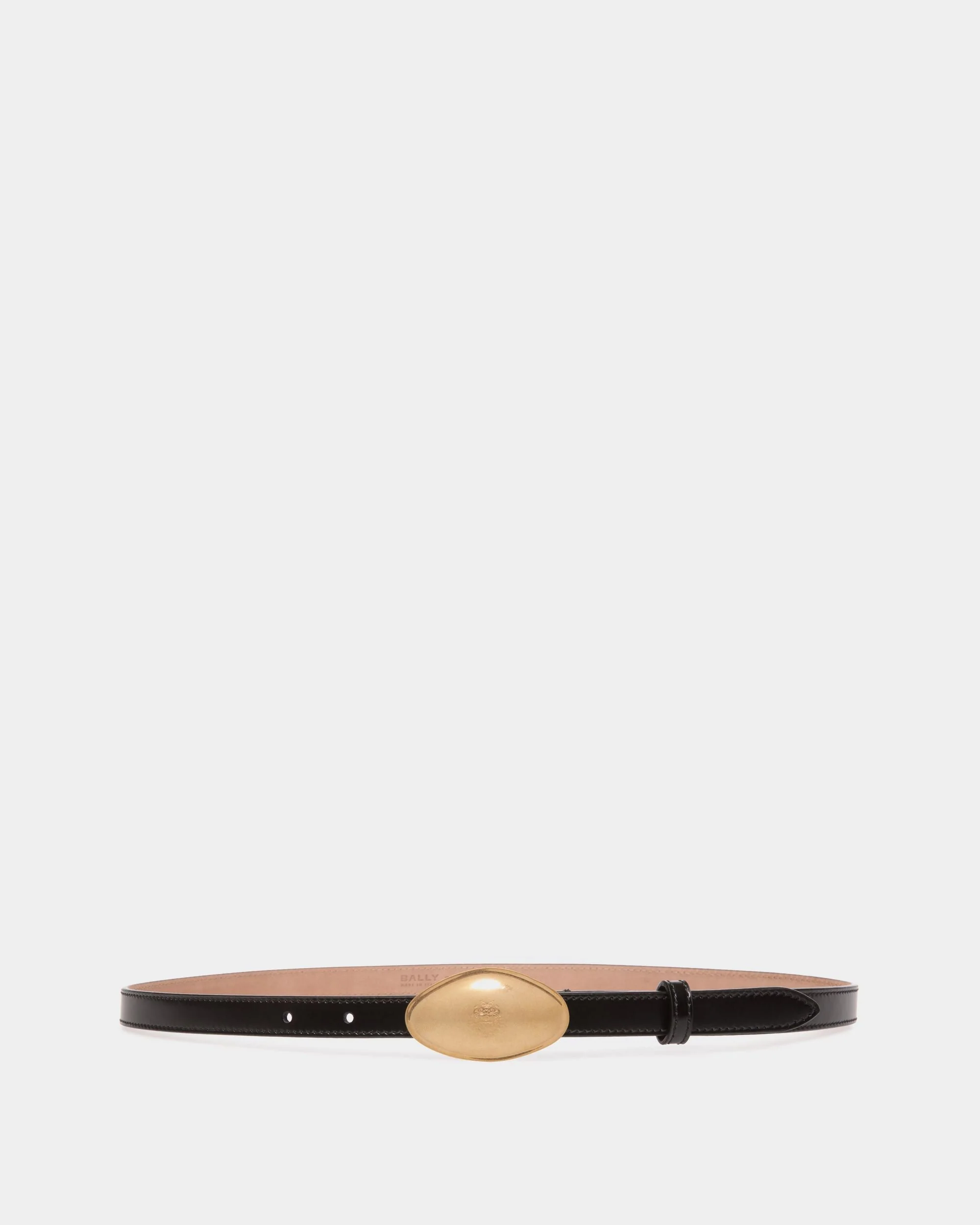 Swissness 15mm Belt In Black Brushed Leather
