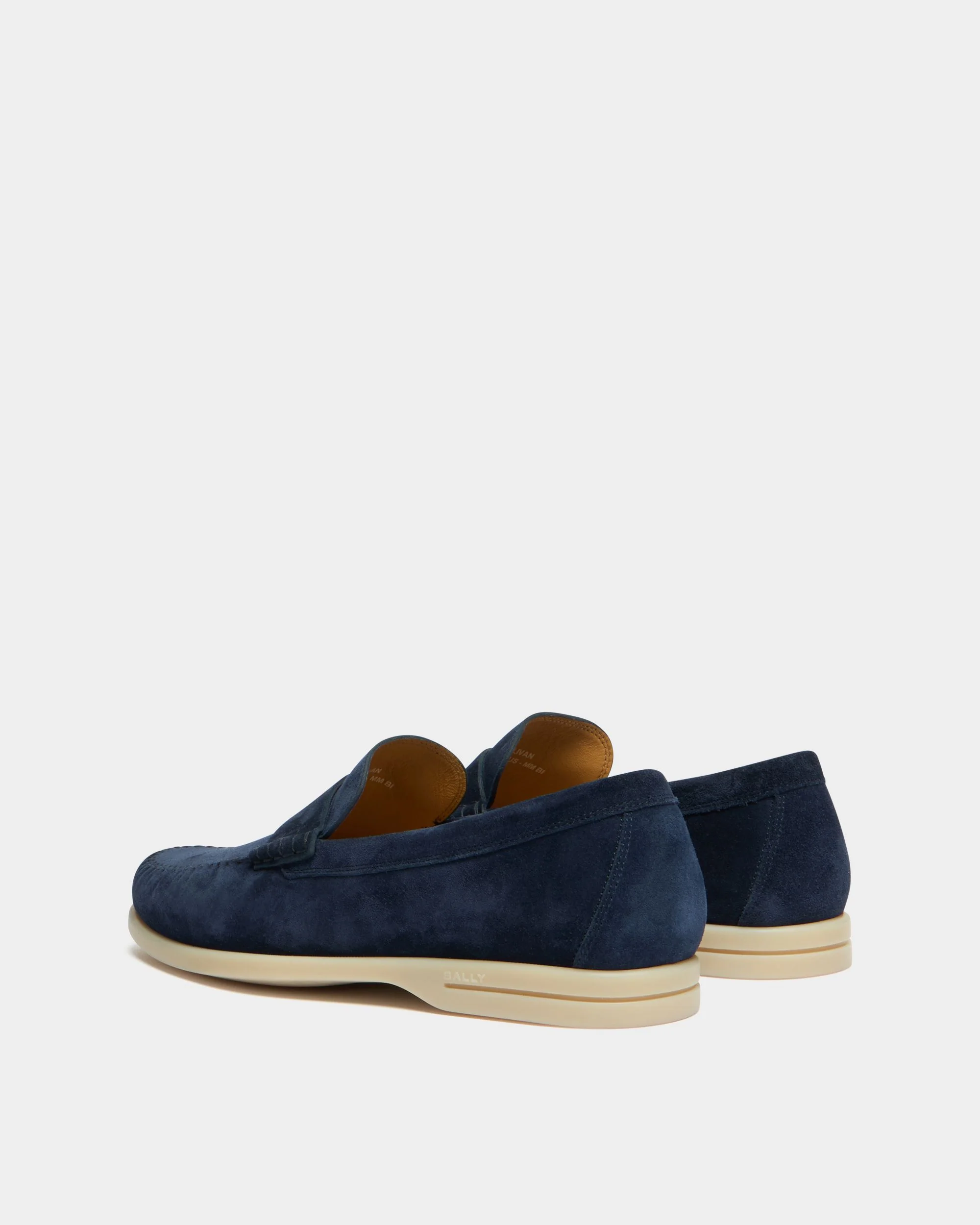 Switz Moc Loafer in Navy Blue Suede - Image 4
