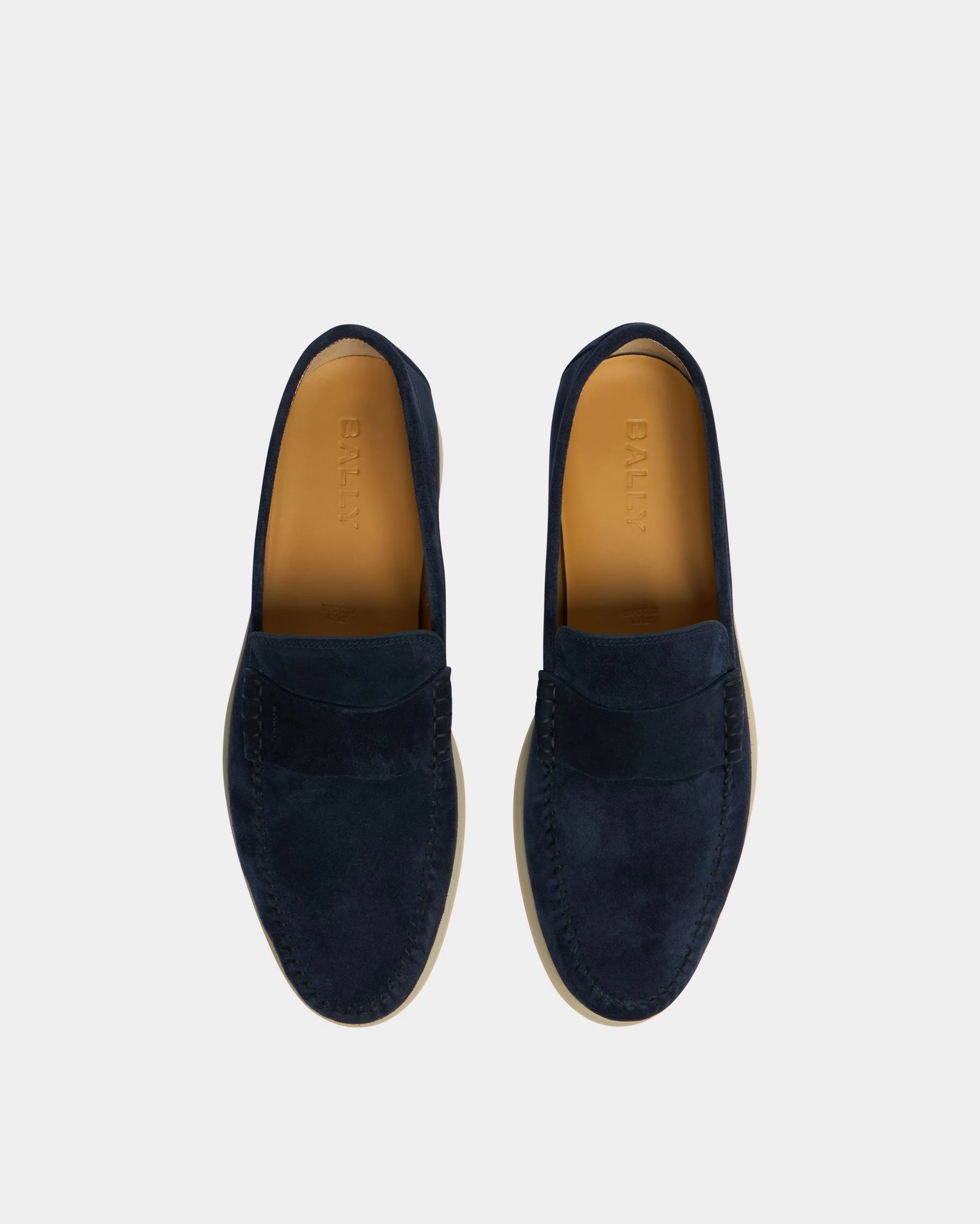 Switz Moc Loafer in Navy Blue Suede - Image 5