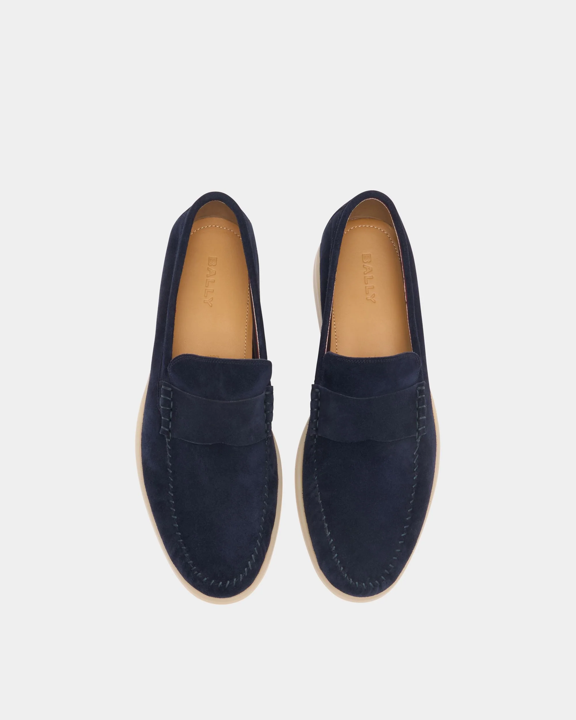 Switz Moc Moccasin in Navy Blue Suede - Image 4