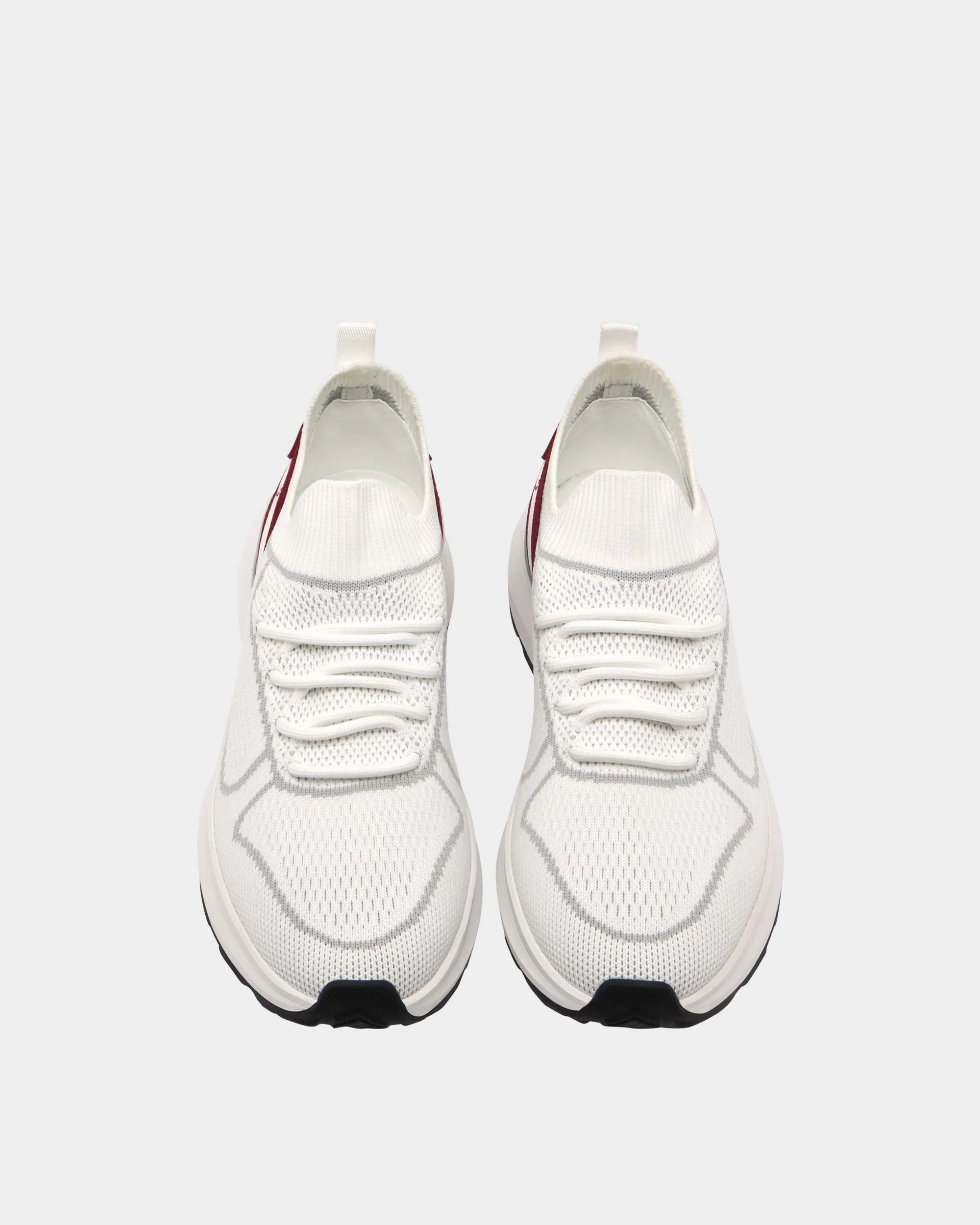 Sylen Sneaker in White Knit Fabric - Image 4