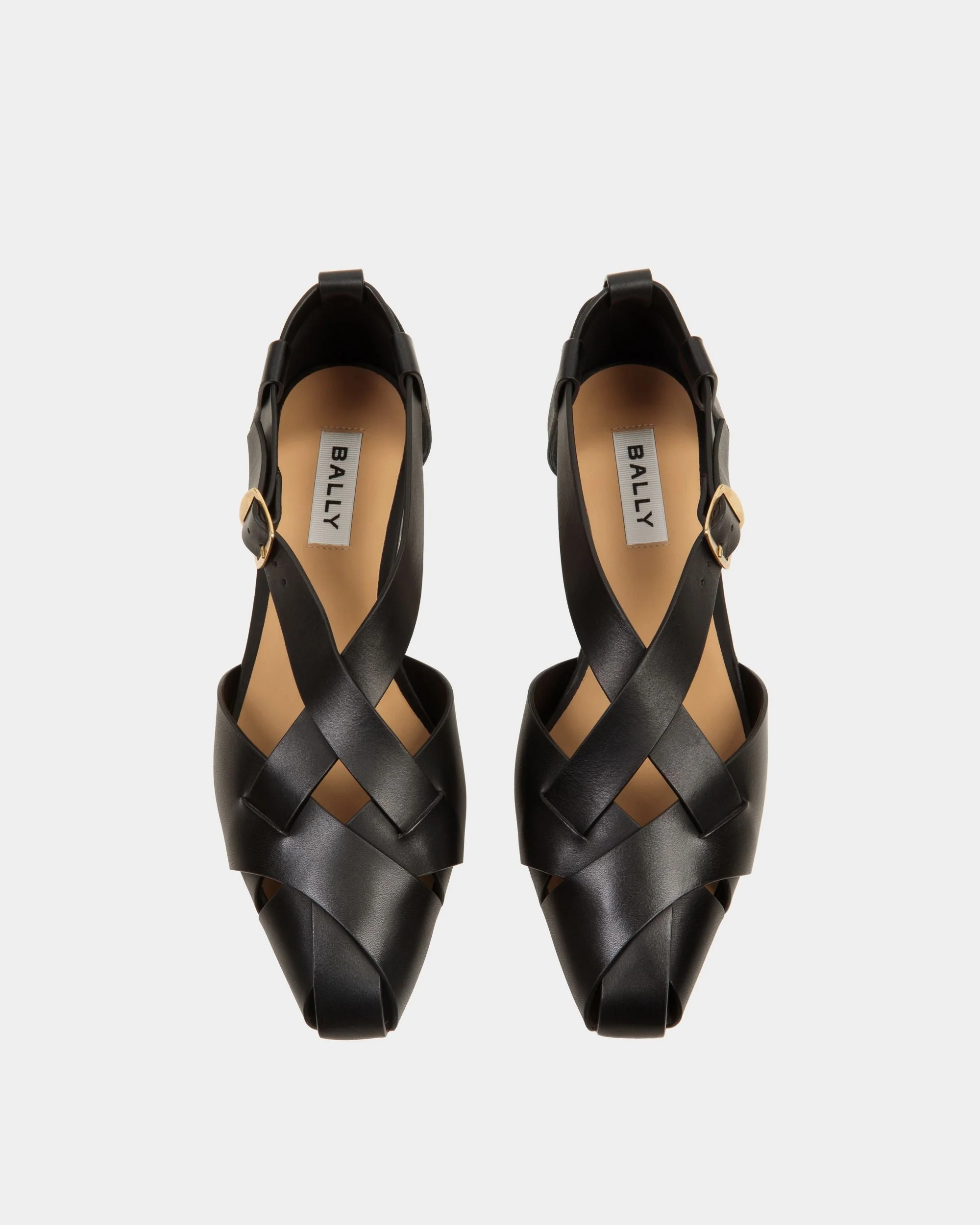 Sylt Flat in Black Brushed Leather - Image 5