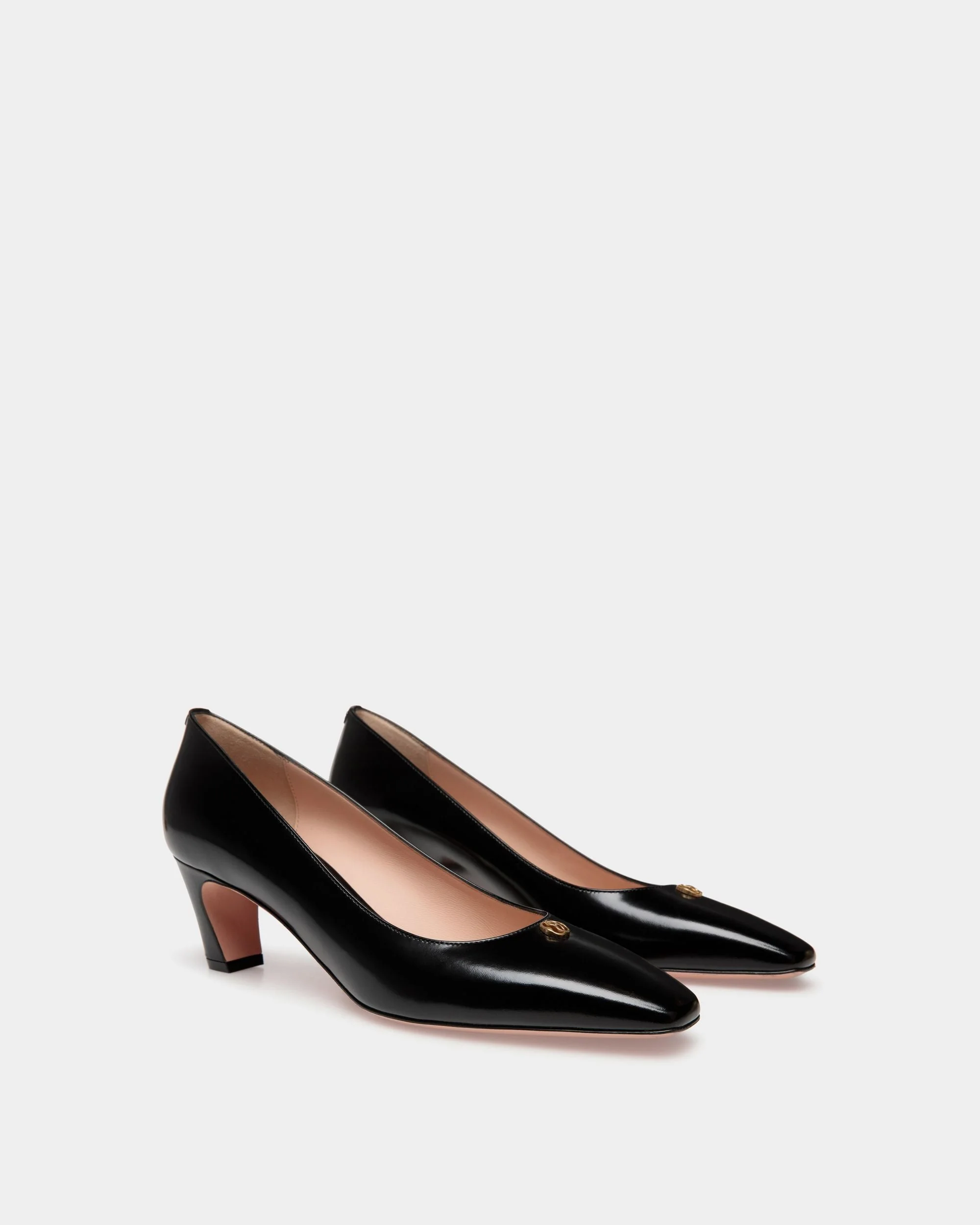 Sylt Pump In Black Brushed Leather - Image 2