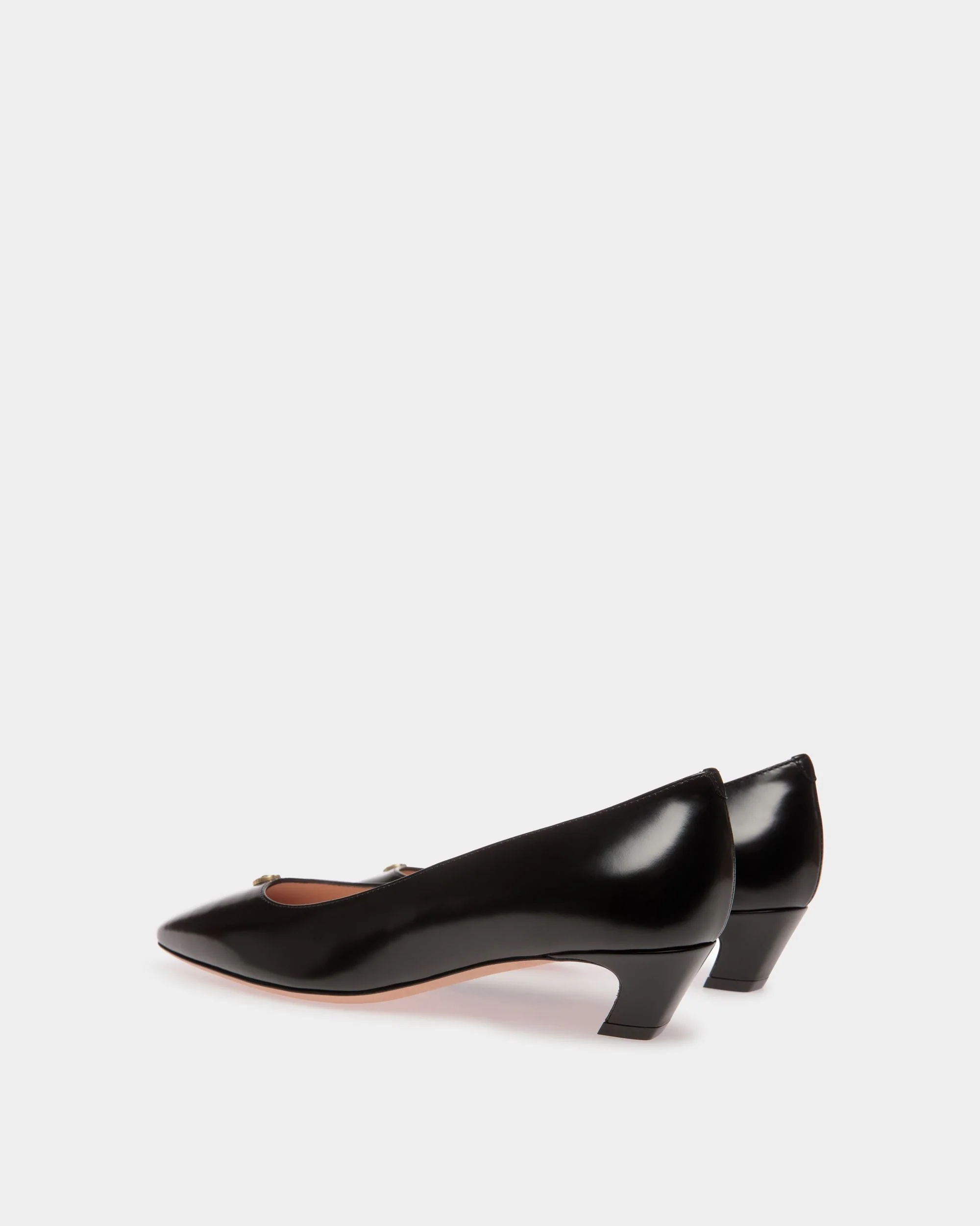 Sylt Pump In Black Leather - Image 3
