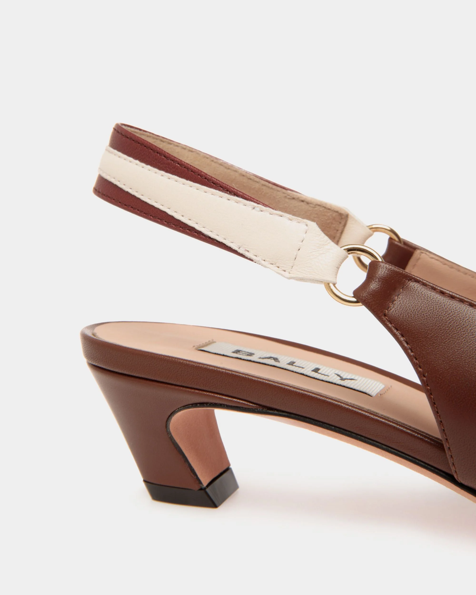 Sylt Slingback Pump In Brown Nappa Leather - Image 5