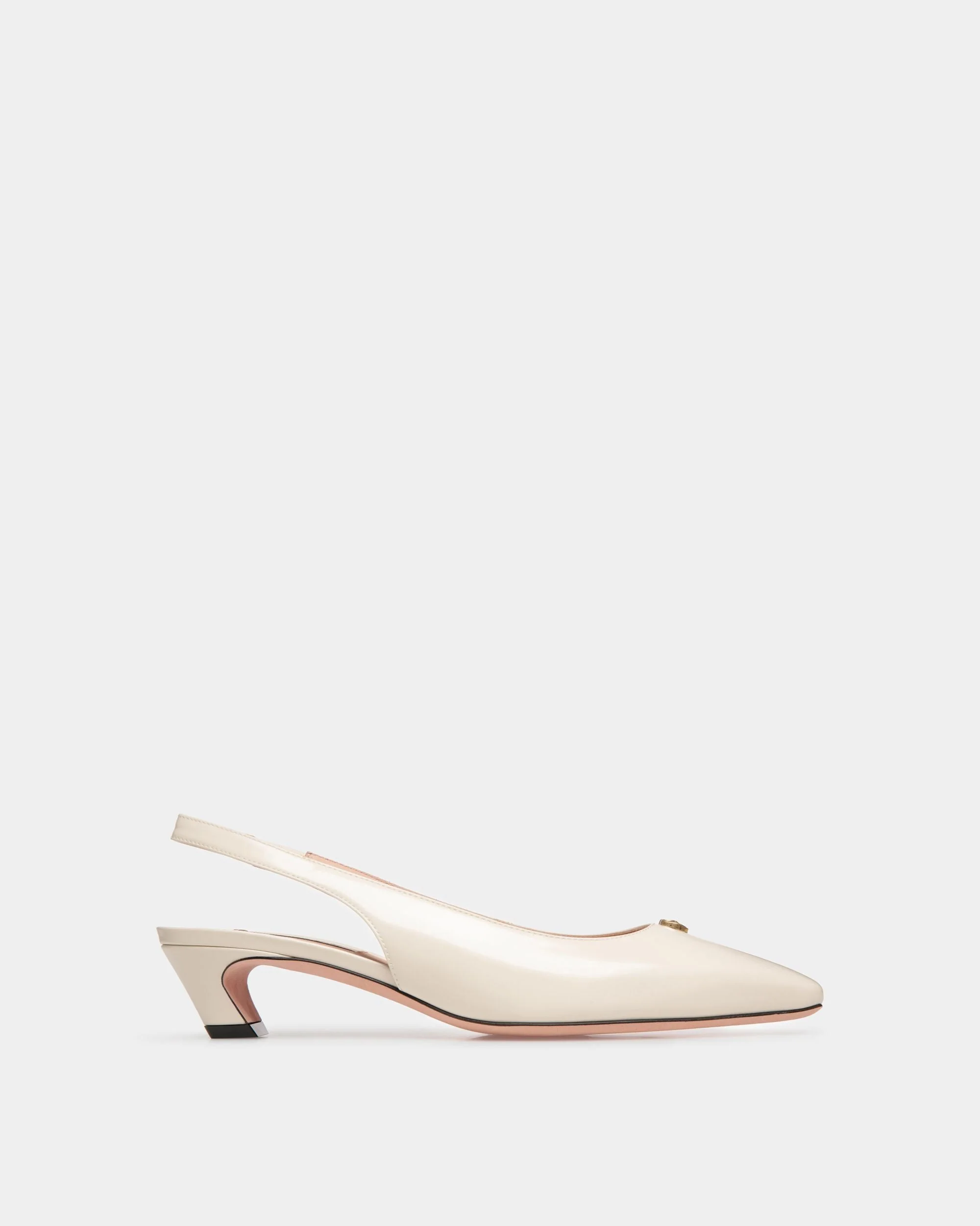 Sylt Slingback Pump In White Leather