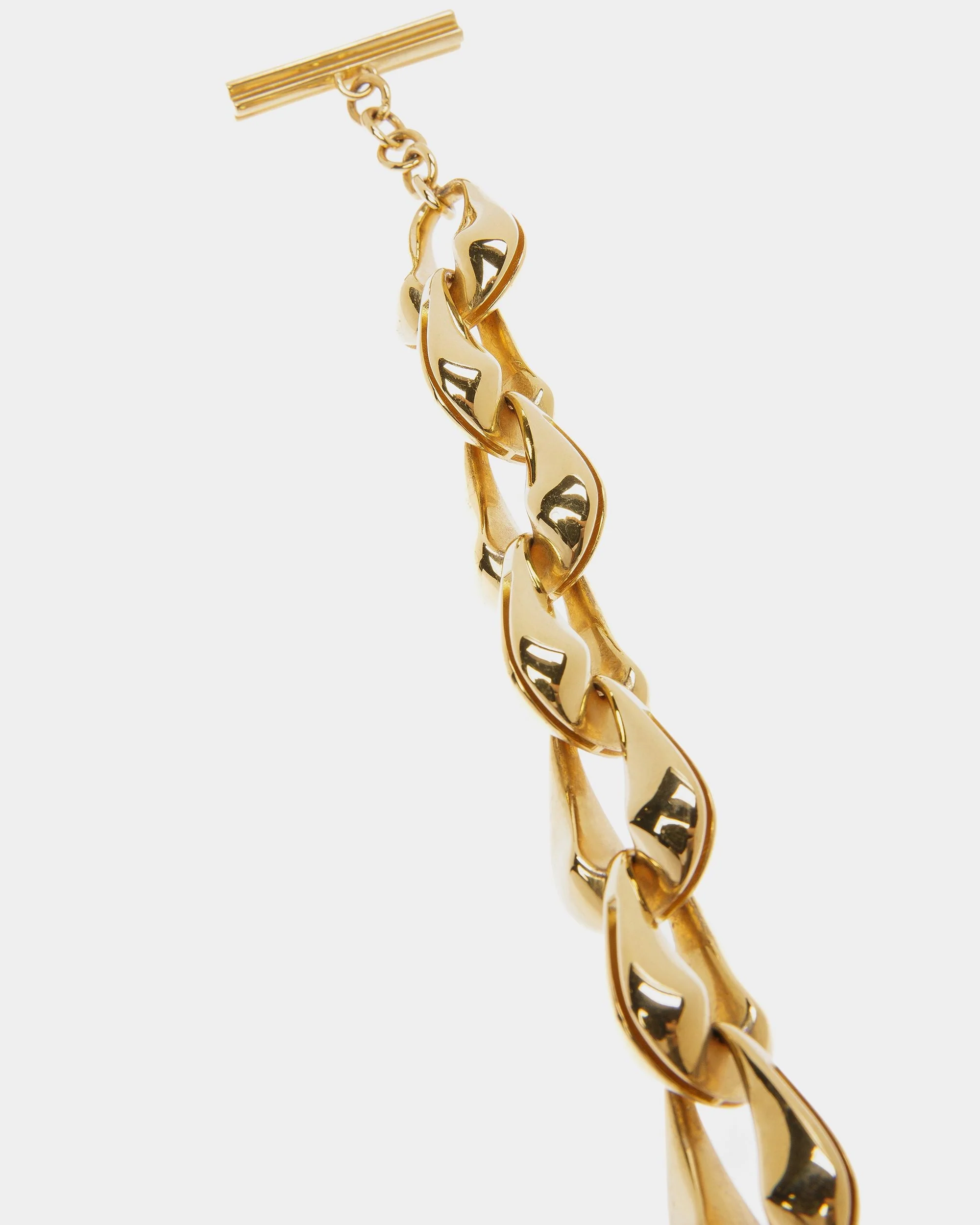 T-Bar Chunky Necklace In Yellow-Gold - Image 2