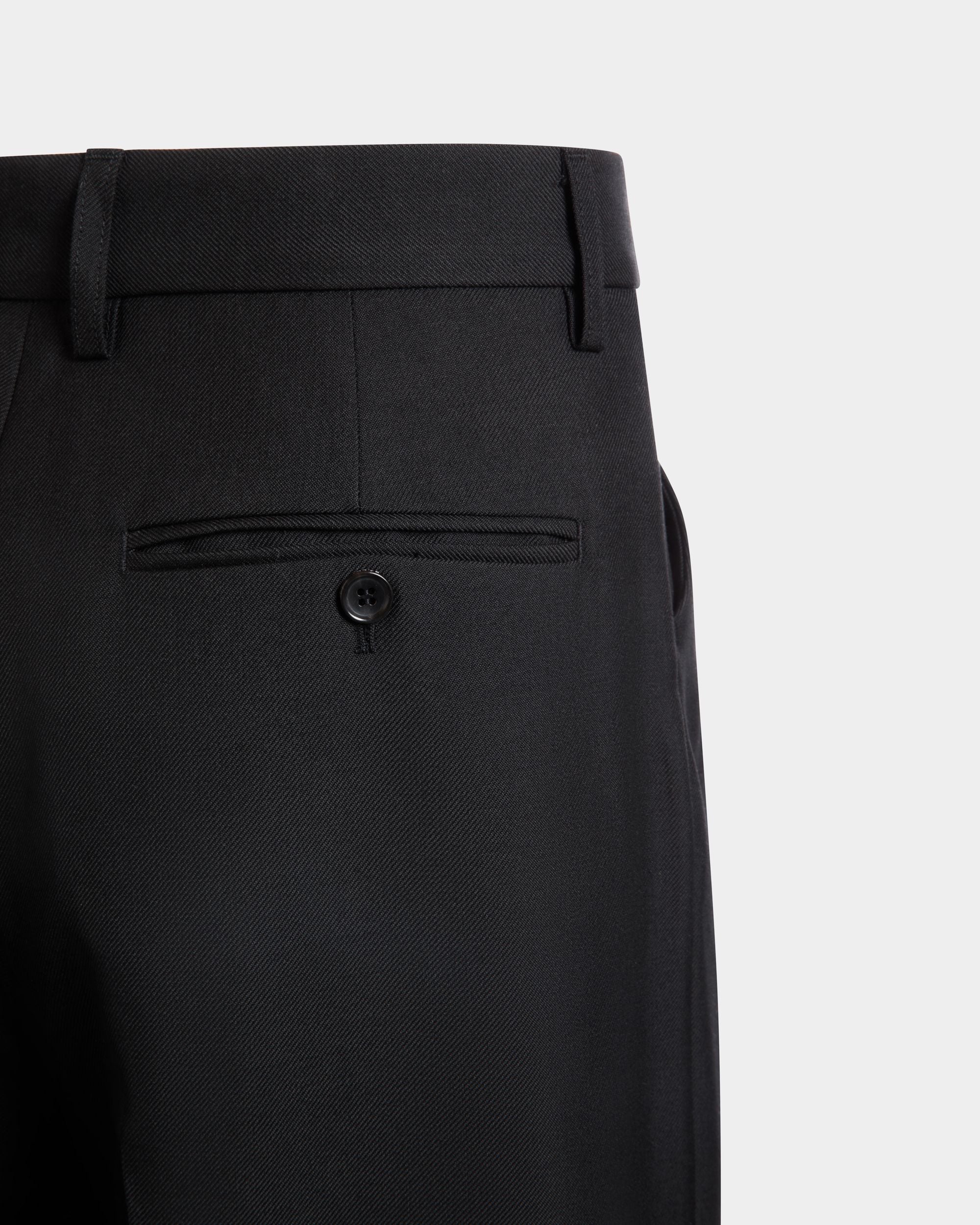 Tailored Pants in a Black Wool Blend - Image 2