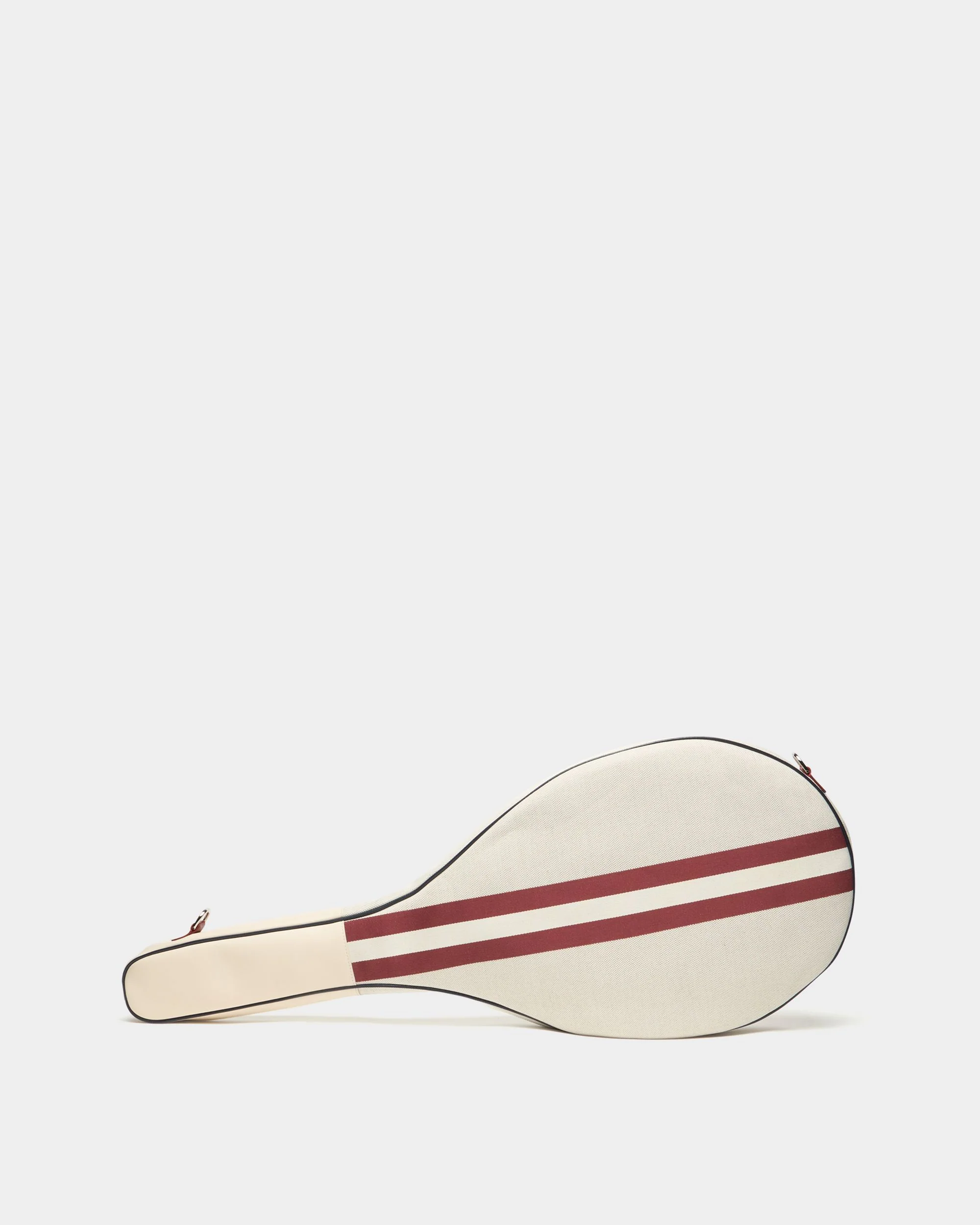 Tennis Collection Racket Case in Natural Cotton Canvas and Leather - Image 3