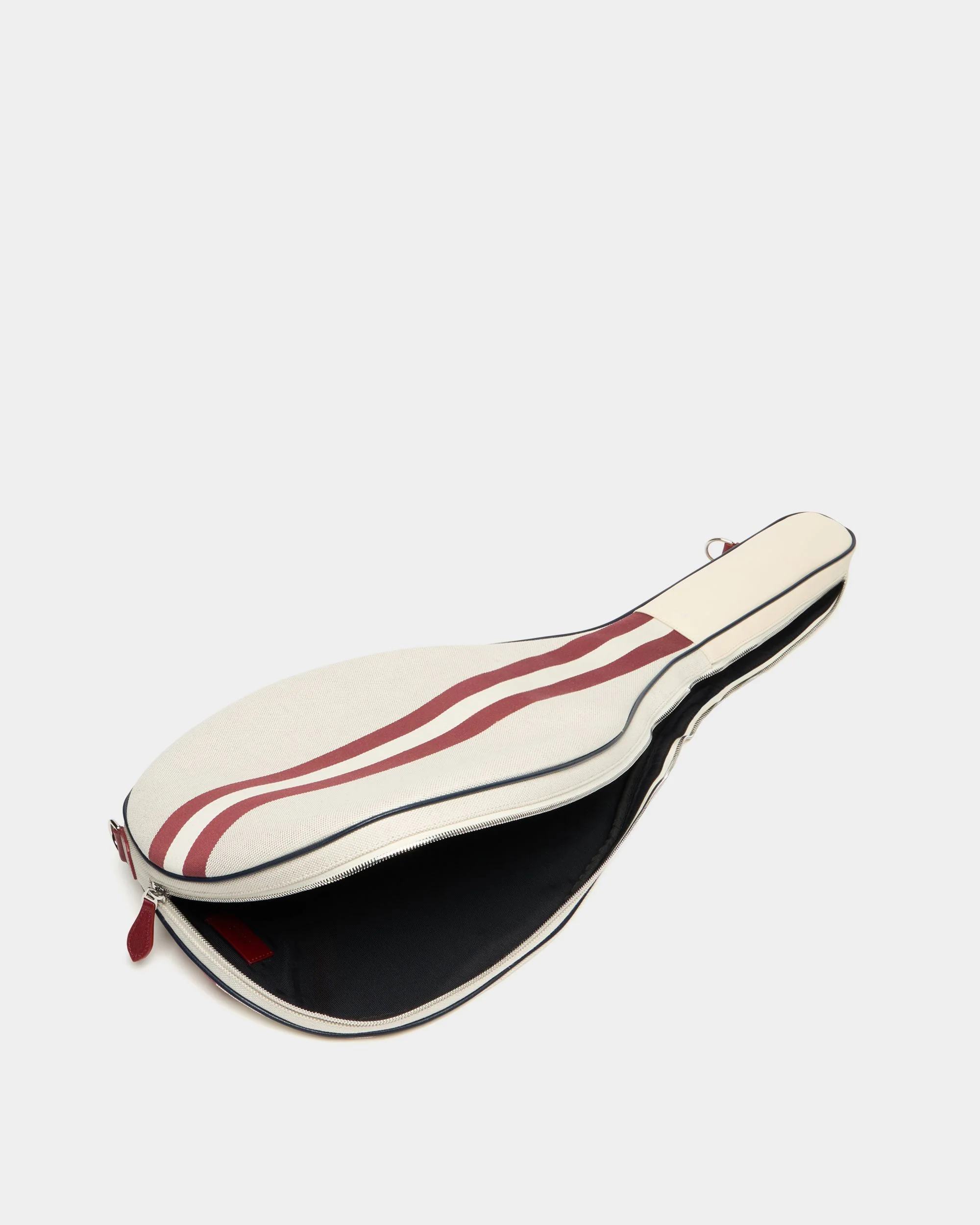 Tennis Collection Racket Case in Natural Cotton Canvas and Leather - Image 5
