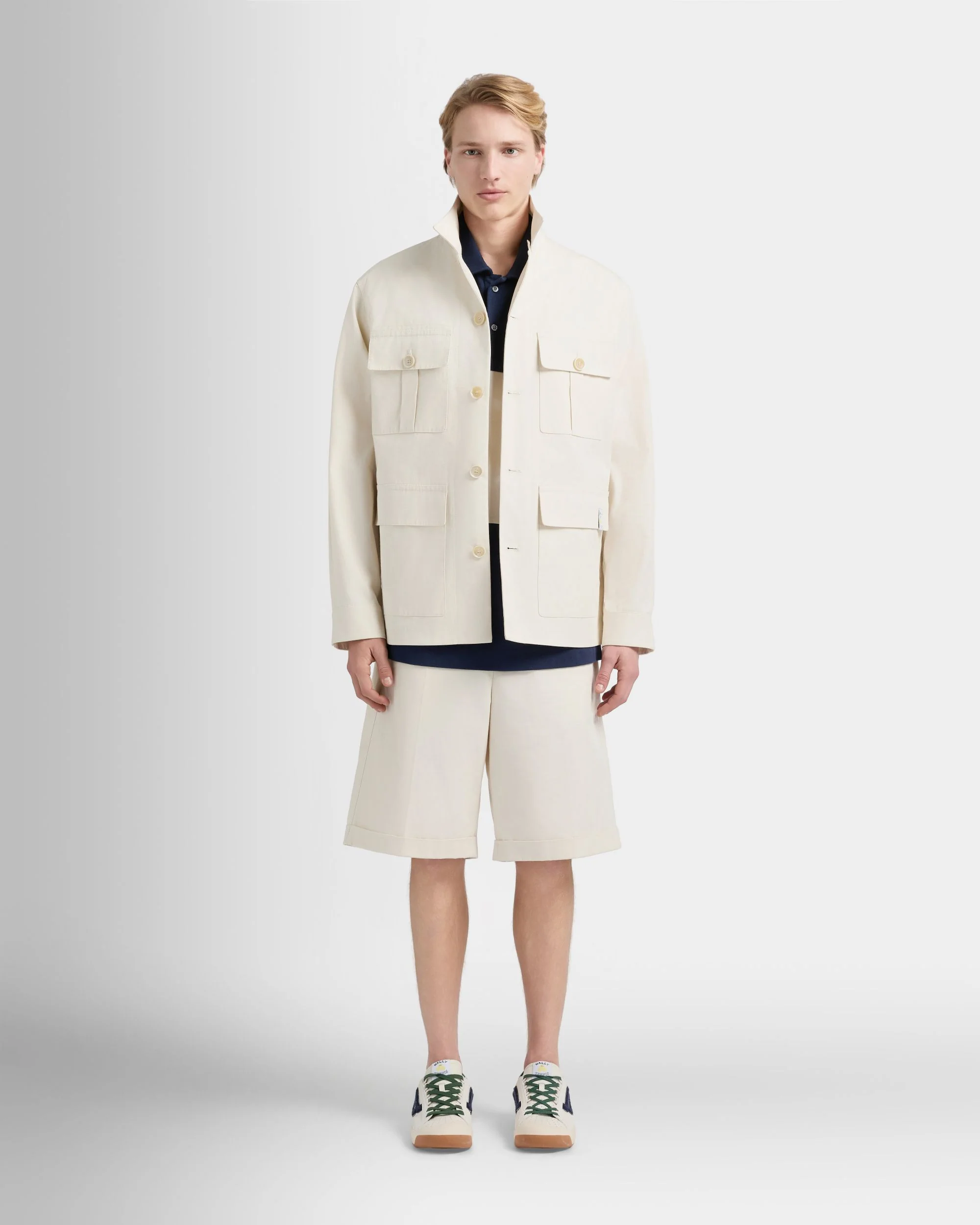 Tennis Collection Saharan Jacket in Ivory Cotton - Image 2