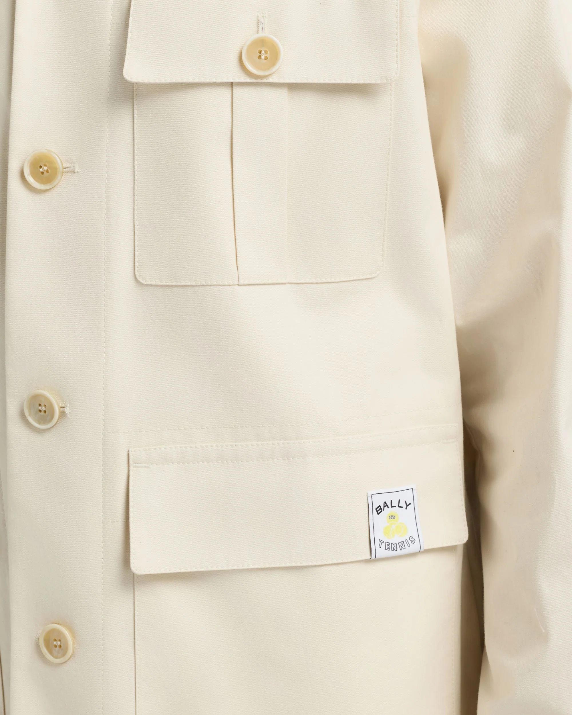 Tennis Collection Saharan Jacket in Ivory Cotton - Image 3
