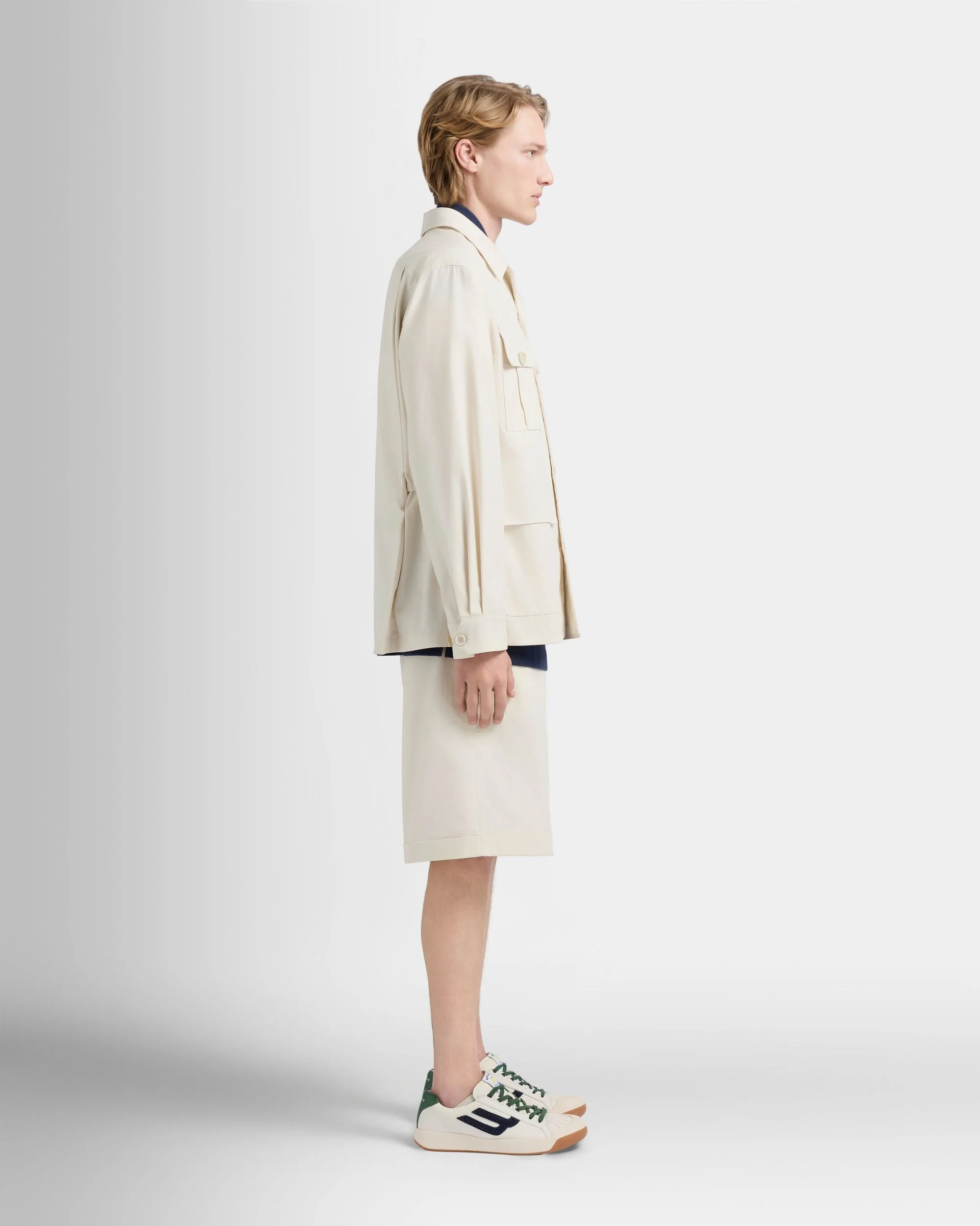 Tennis Collection Saharan Jacket in Ivory Cotton - Image 5
