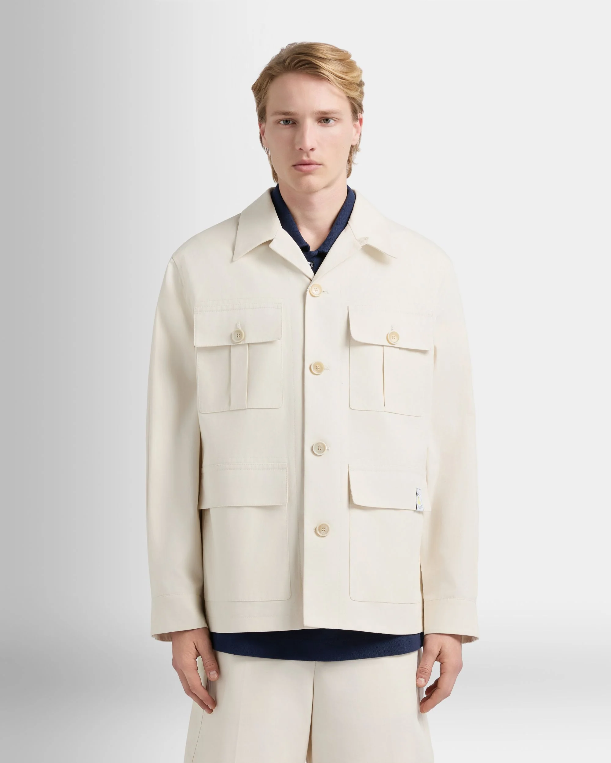 Tennis Collection Saharan Jacket in Ivory Cotton - Image 8