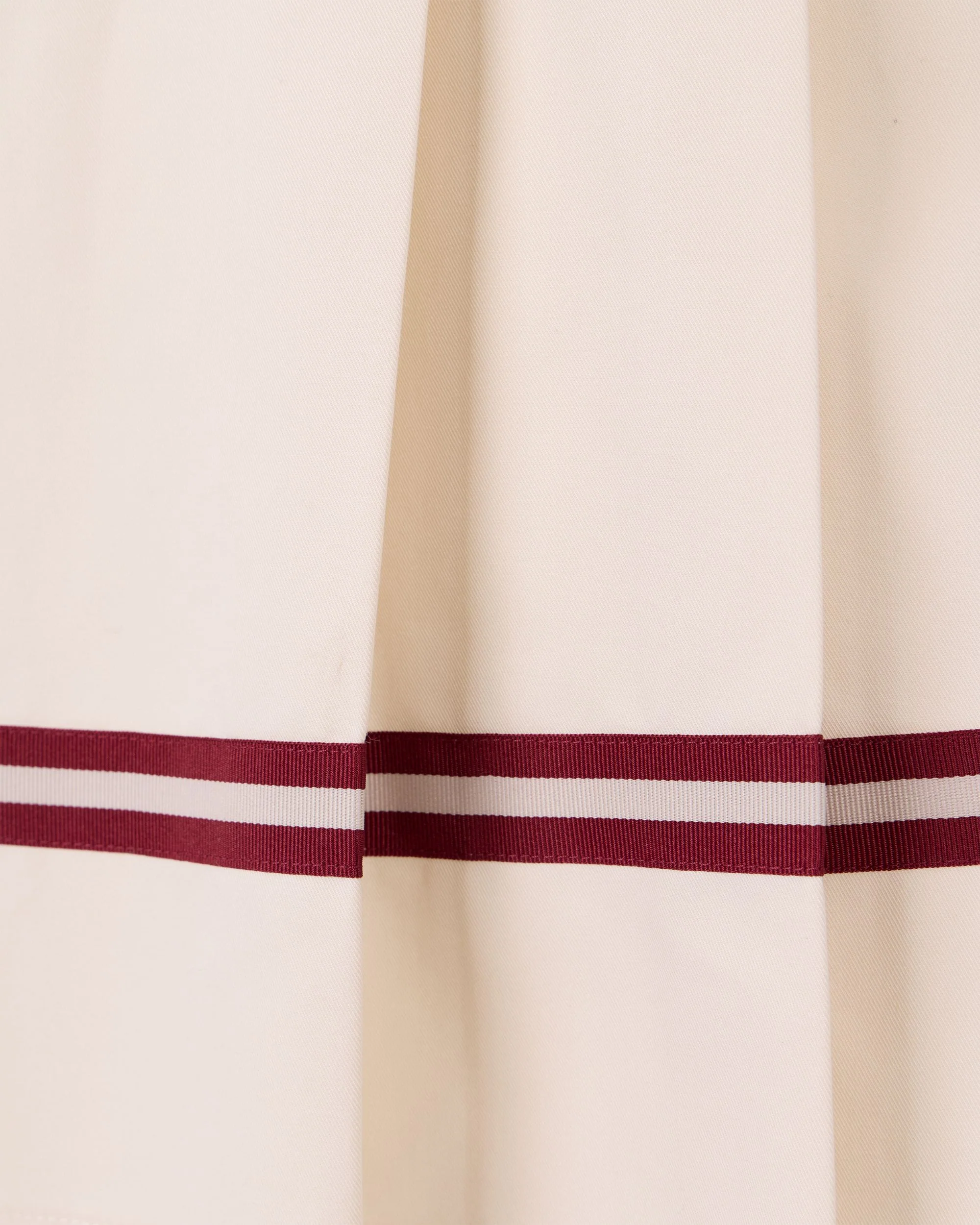 Tennis Collection Skirt With Bally Ribbon Details in Ivory Cotton - Image 4