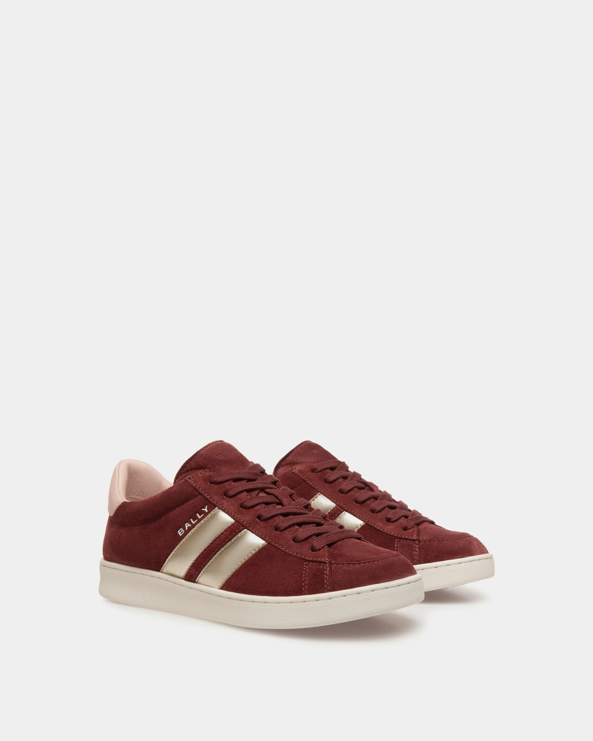 Tennis Sneaker In Andorra and Light Pink Suede Leather - Image 3