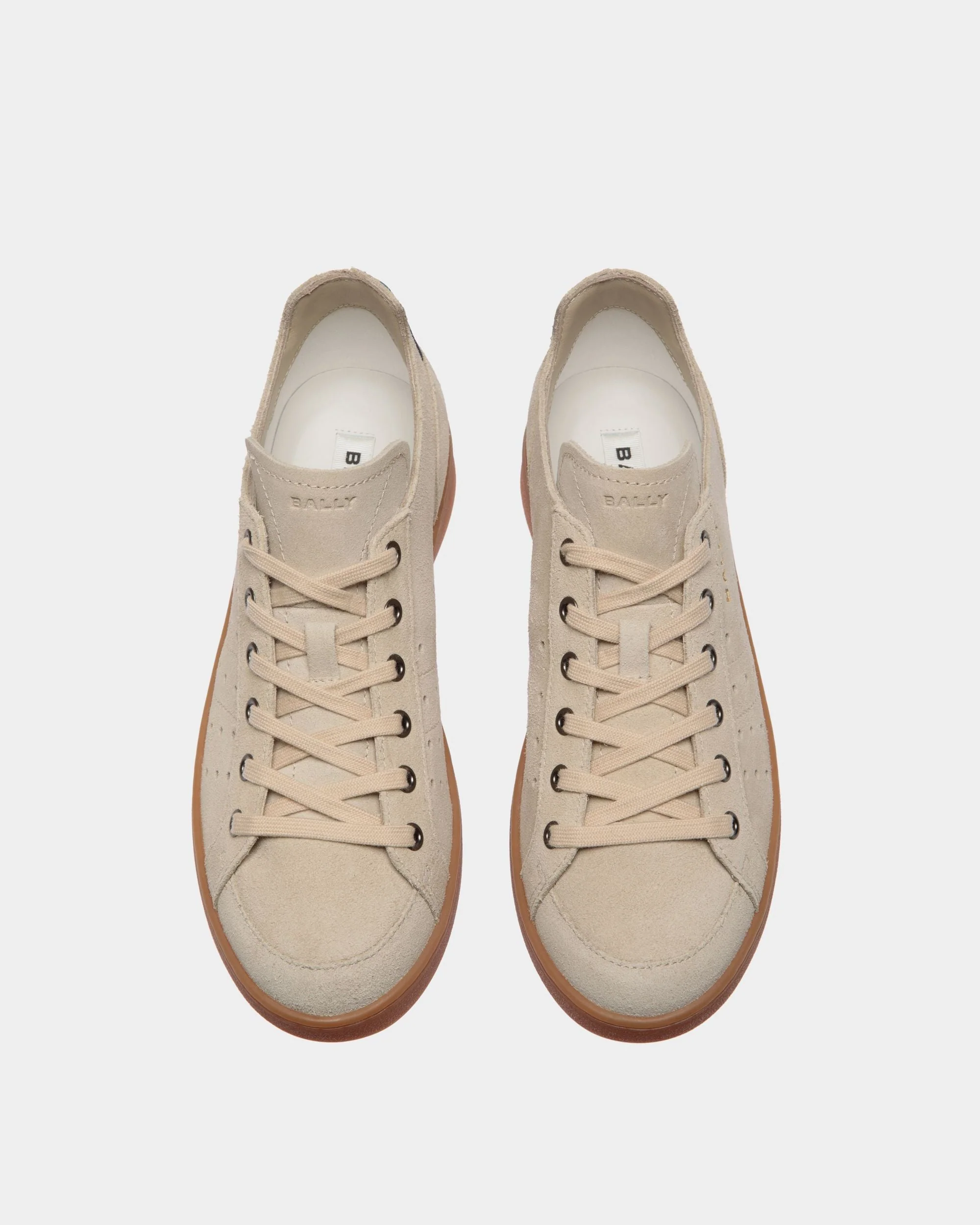 Tennis Sneaker in Champagne Suede - Image 5