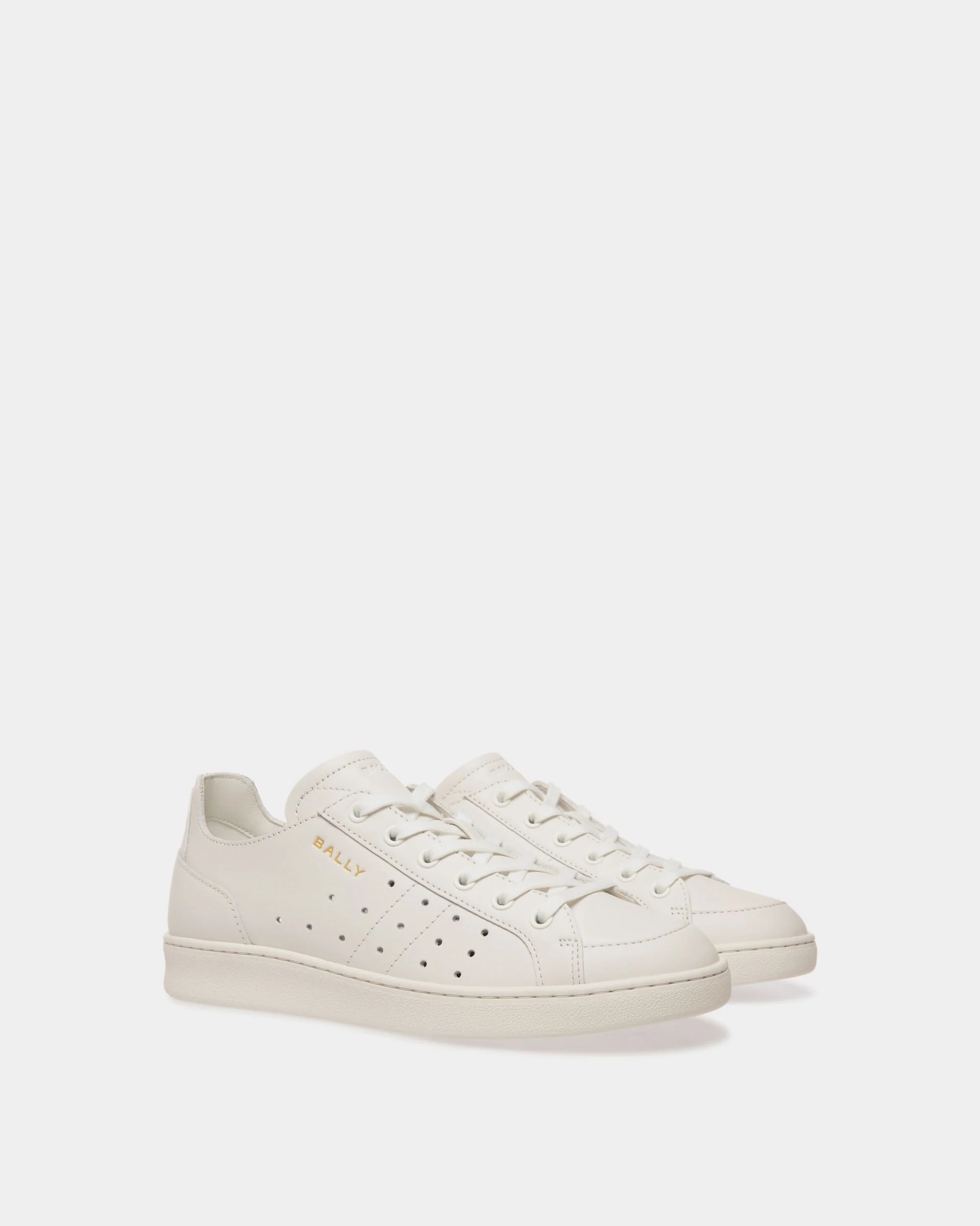 Tennis Sneaker in White Leather - Image 3