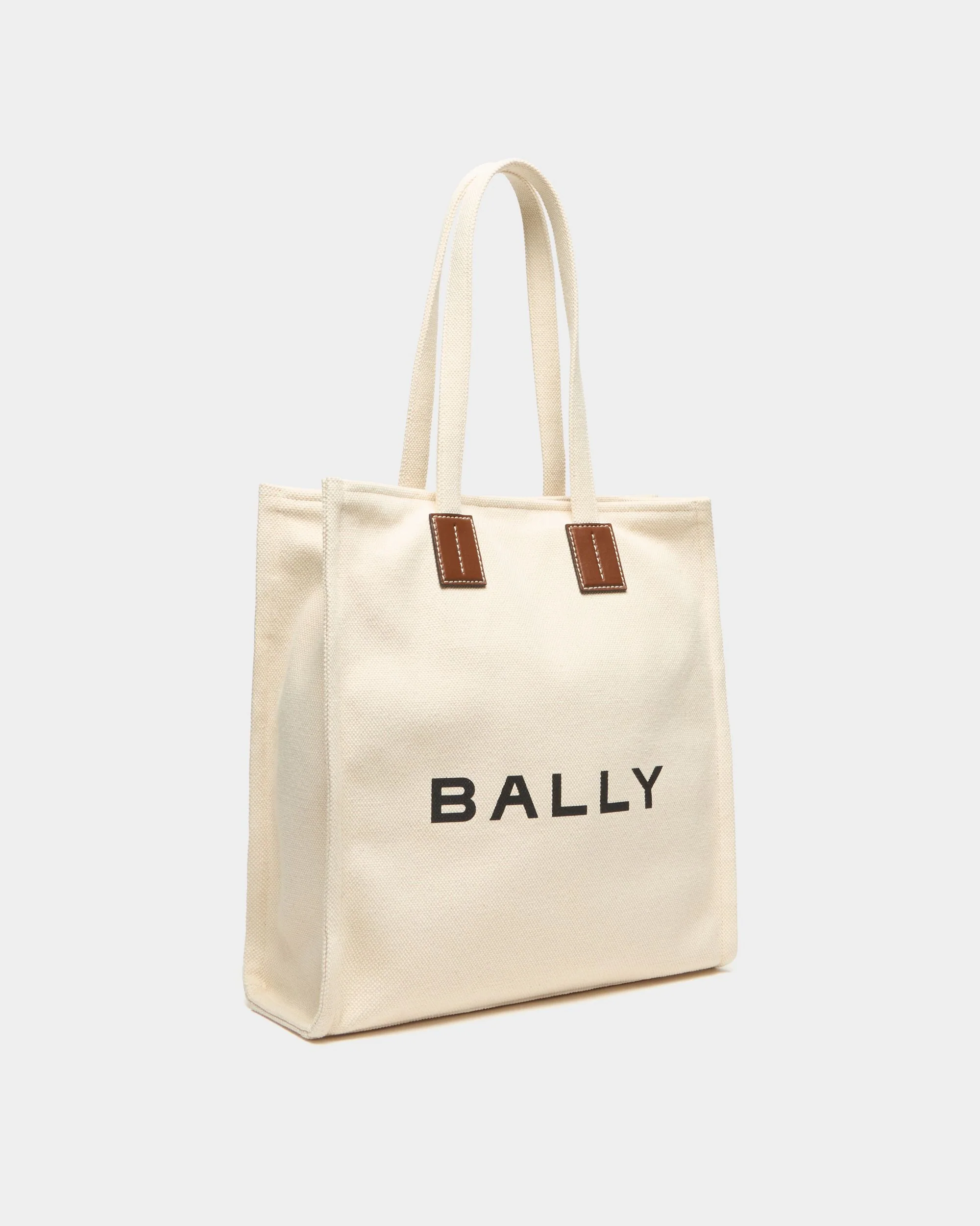 Tote Bag In Beige Canvas - Image 3