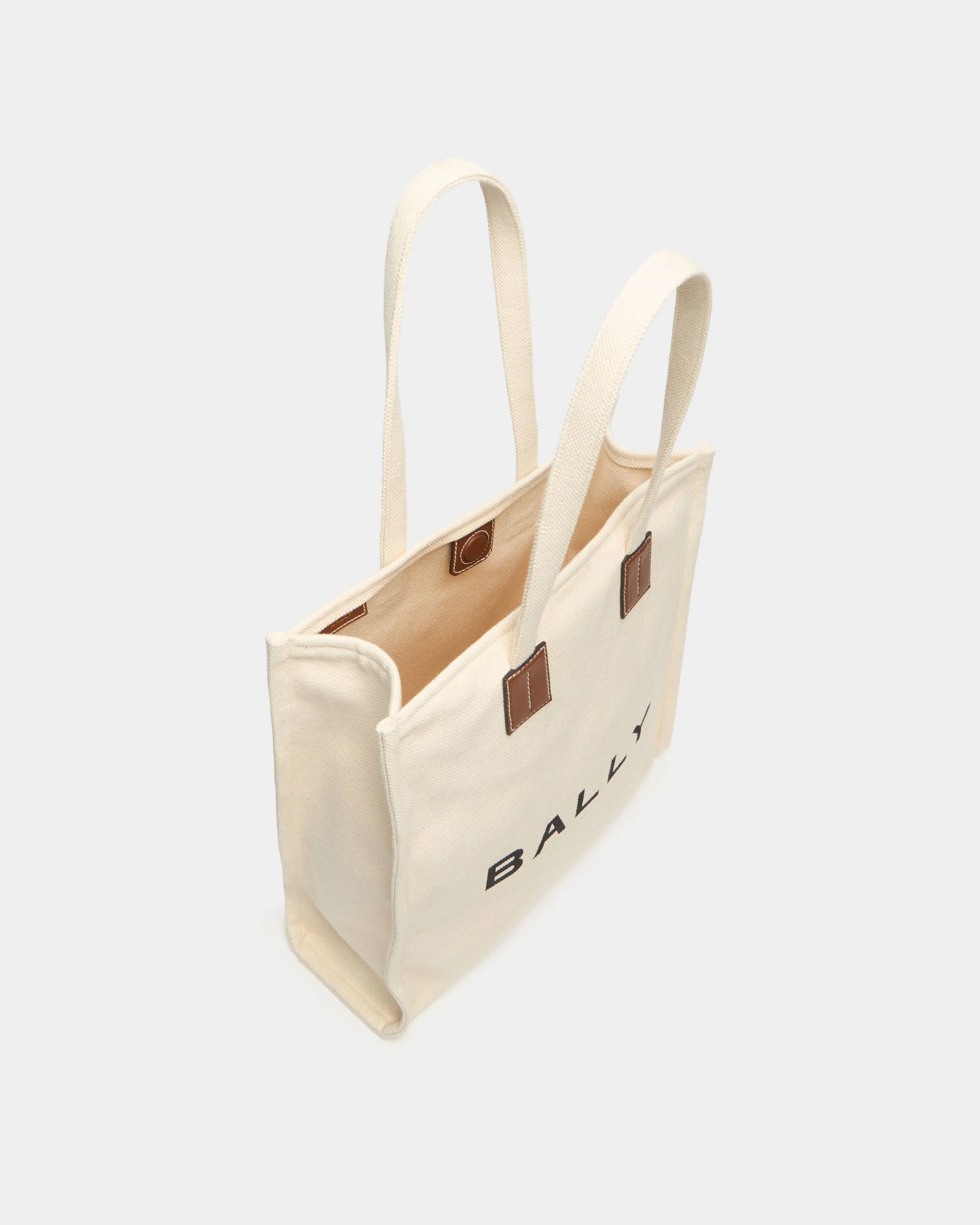 Tote Bag In Beige Canvas - Image 4