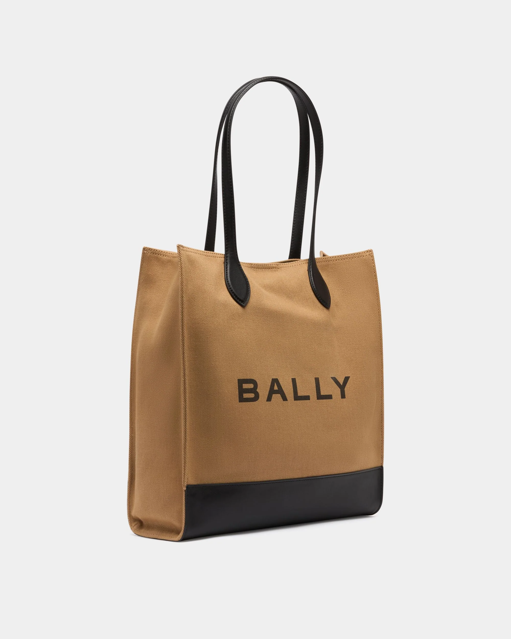 Tote Bag In Beige Canvas and Leather - Image 3
