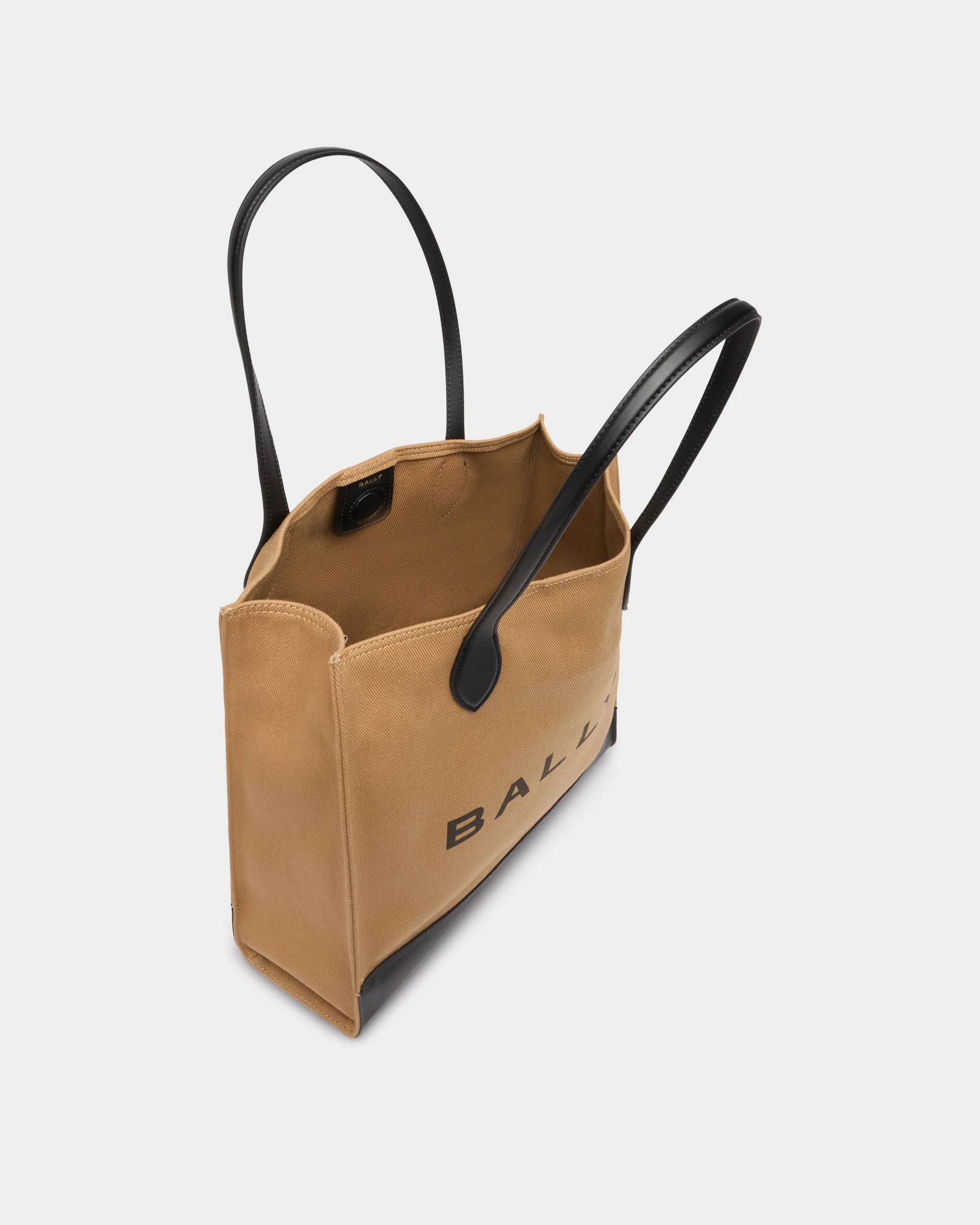 Tote Bag In Beige Canvas and Leather - Image 4
