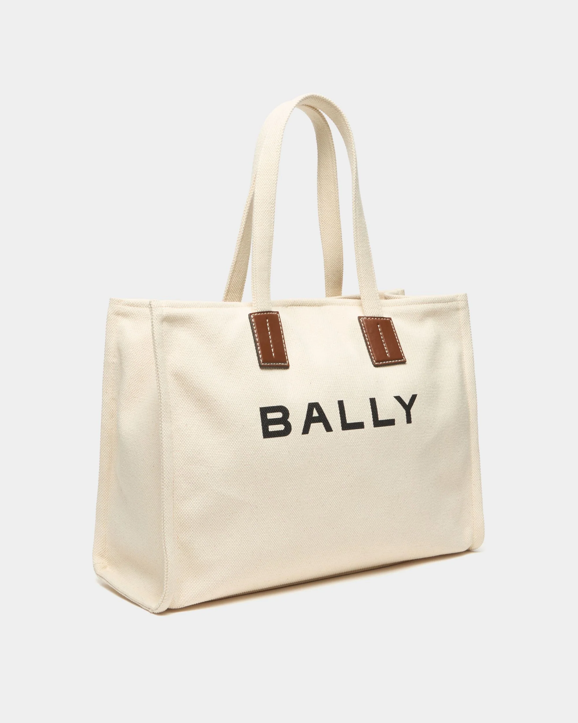 Tote Bag In Ivory Canvas - Image 3