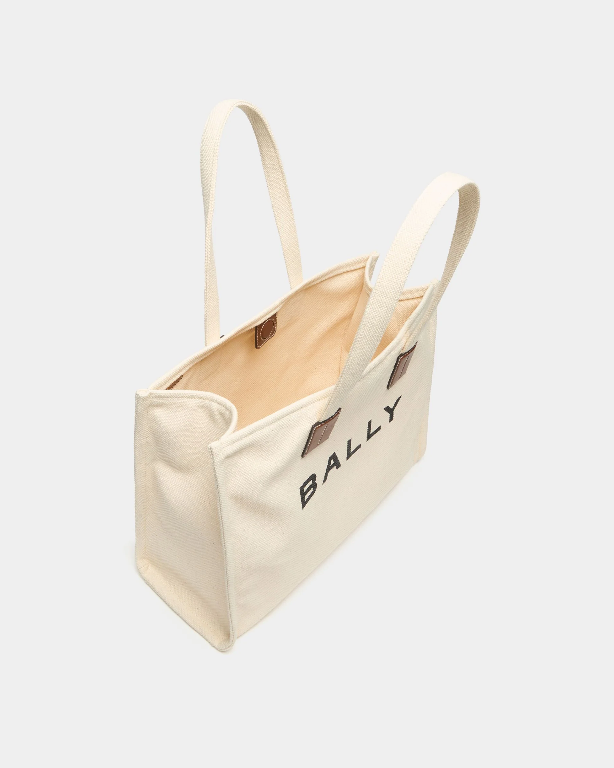 Tote Bag In Ivory Canvas - Image 4