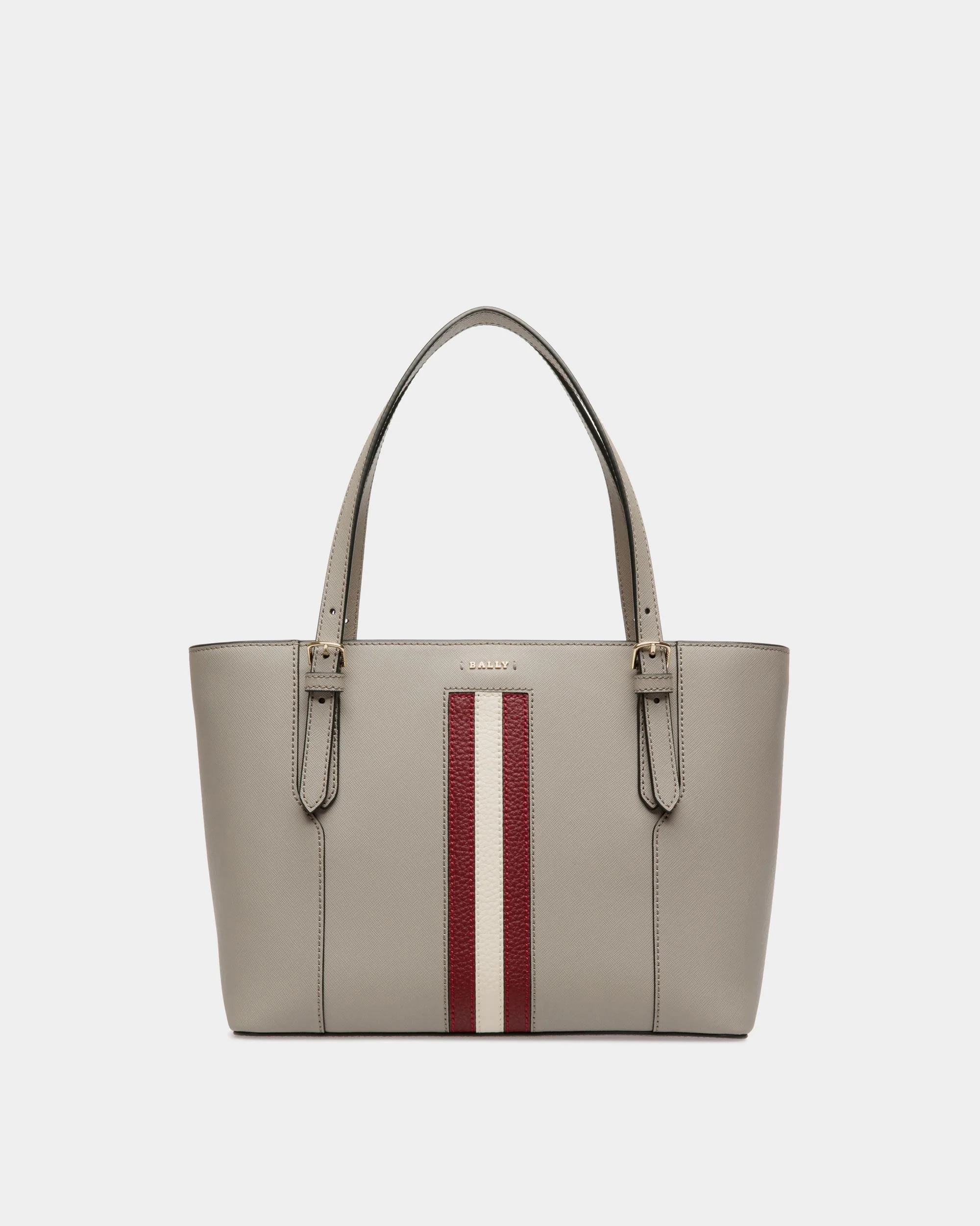Tote In Beige Embossed Leather
