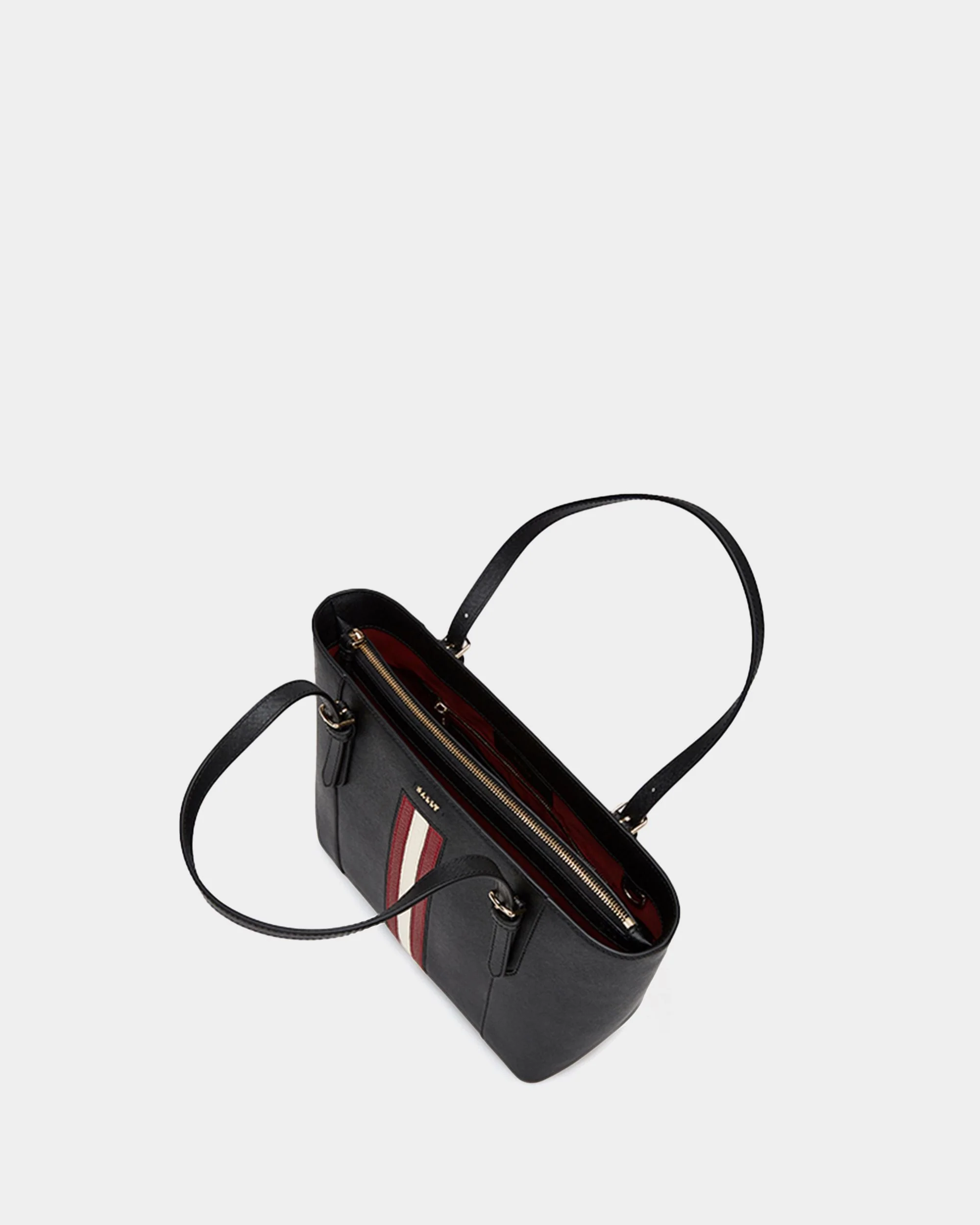 Tote in Black Embossed Leather - Image 3