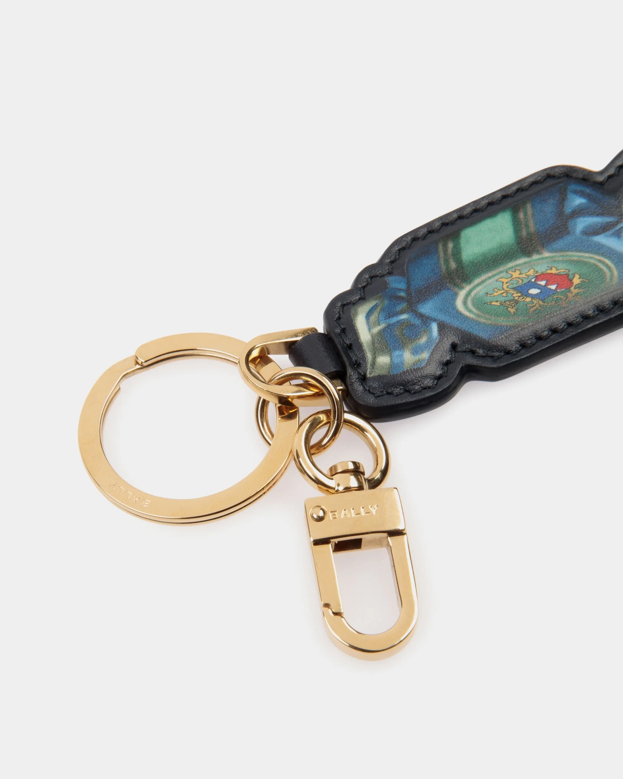 Unda Keychain In Choco-Candy Print Leather - Image 3