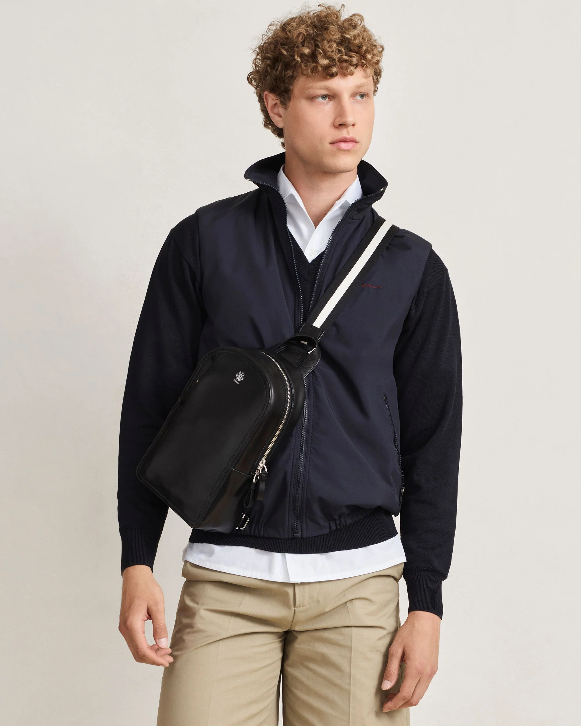 Vest in Navy Blue Fabric - Image 9