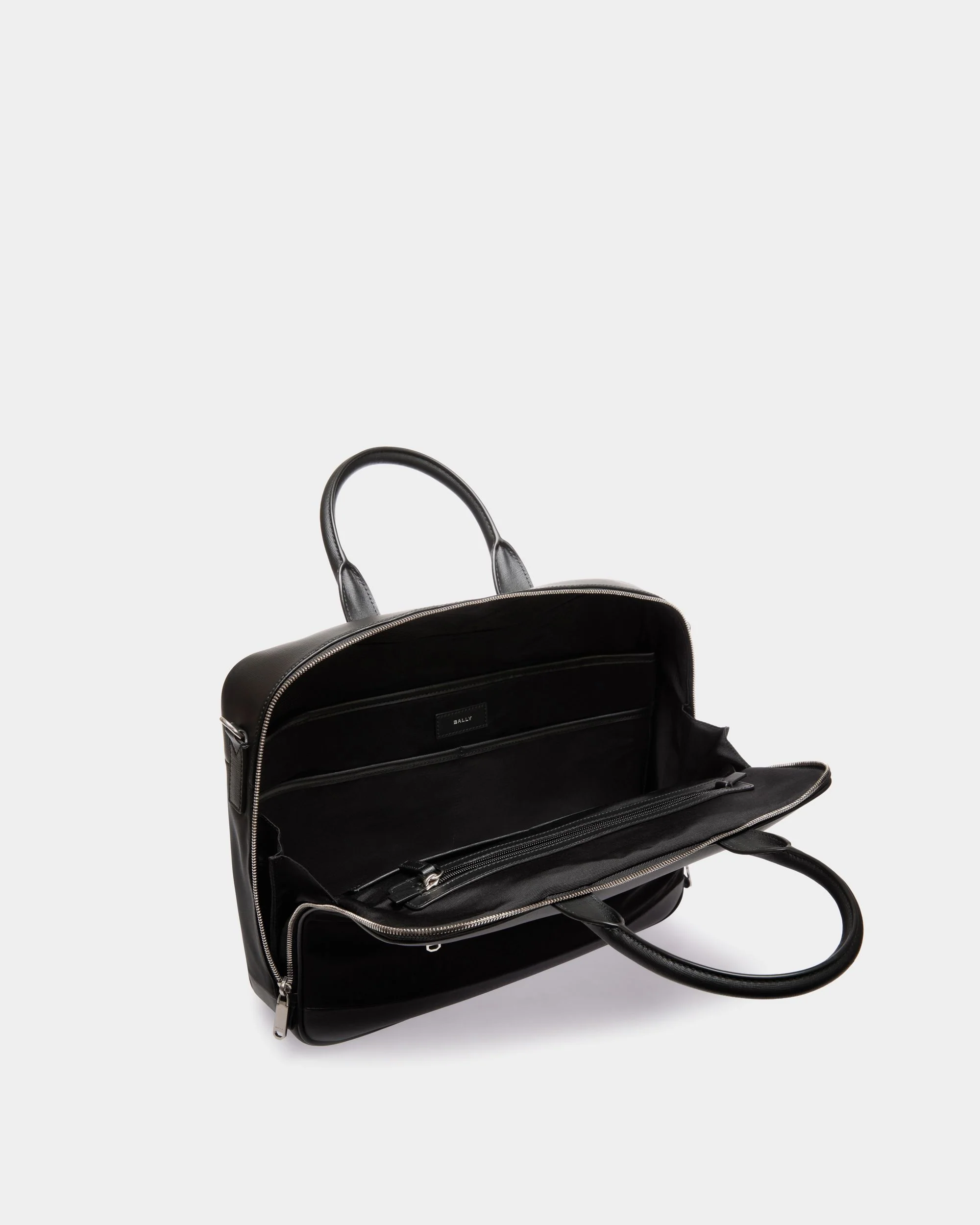 Vogel Briefcase in Black Nylon and Recycled Leather - Image 4