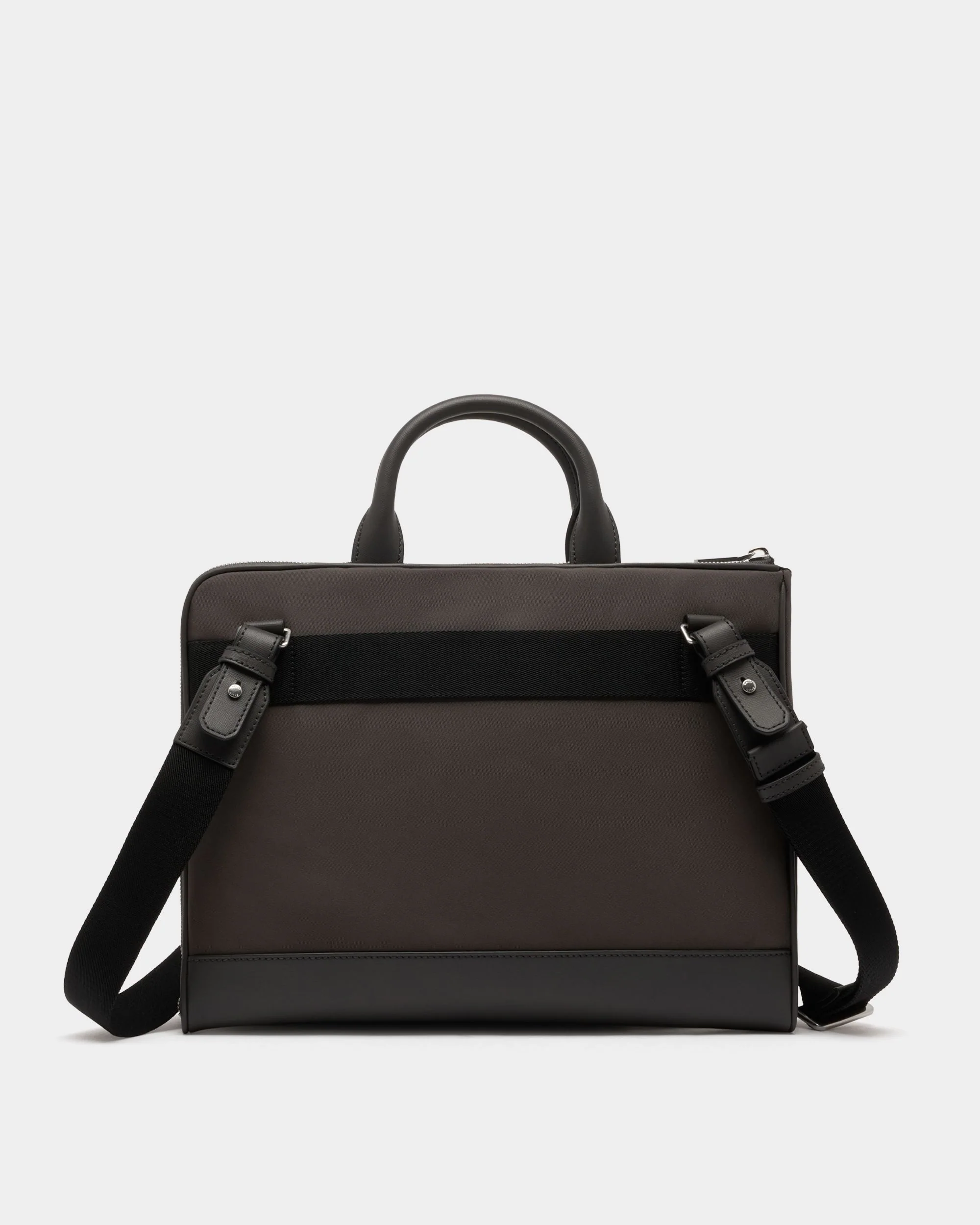 Vogel Briefcase in Grey Nylon and Recycled Leather - Image 3