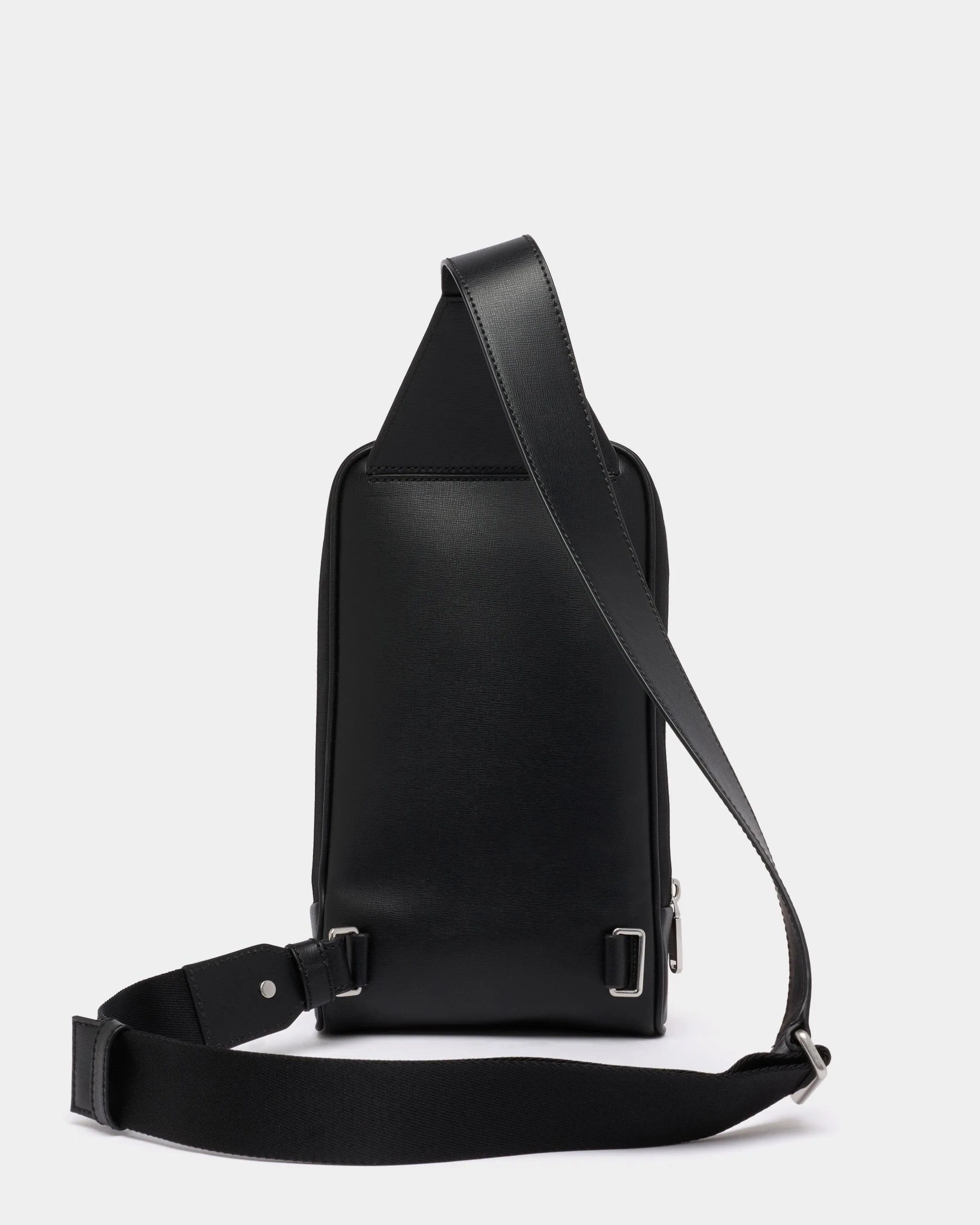 Vogel Sling Bag in Black Nylon and Recycled Leather - Image 3