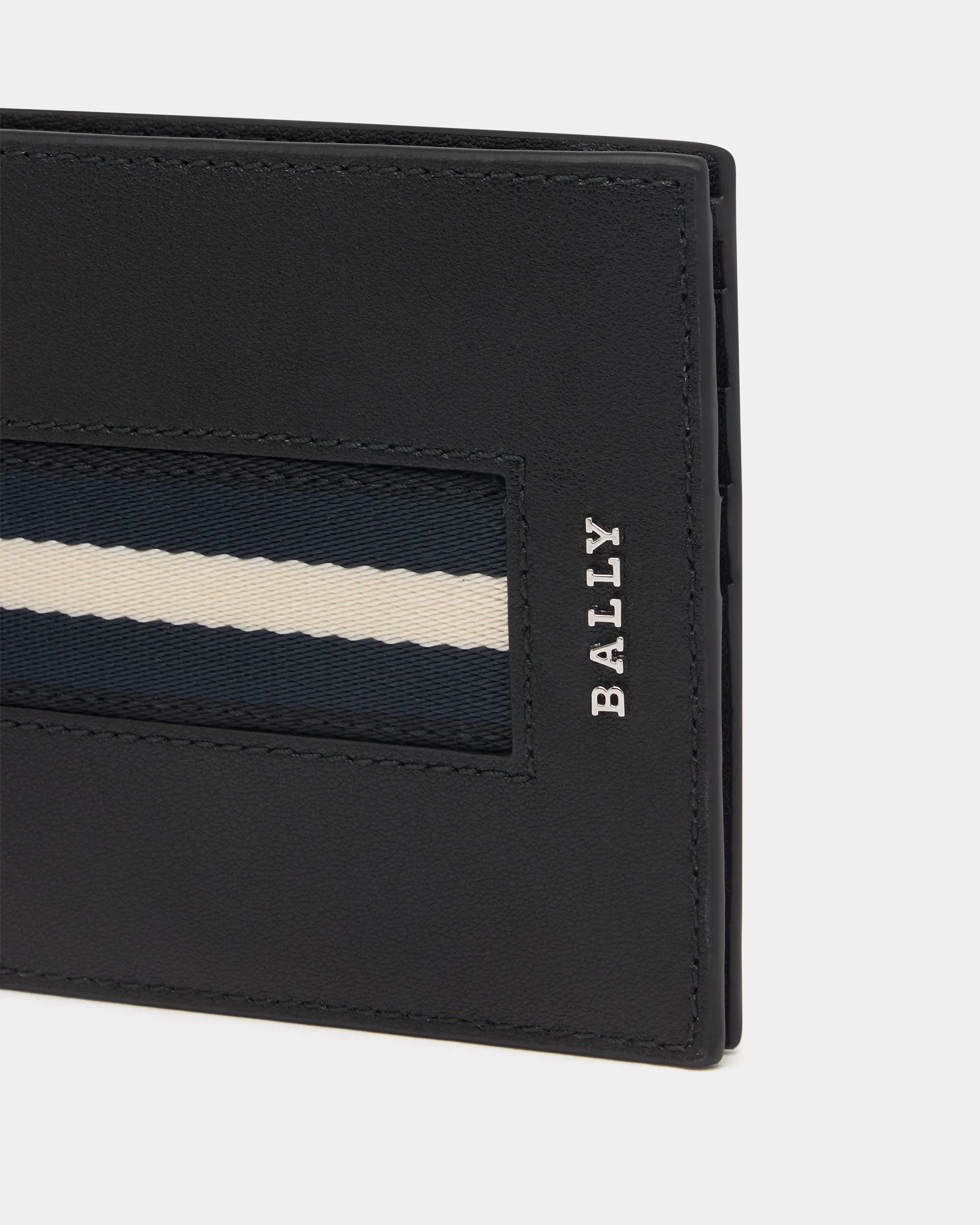 Wallet in Black Leather With a Bally Ribbon - Image 4