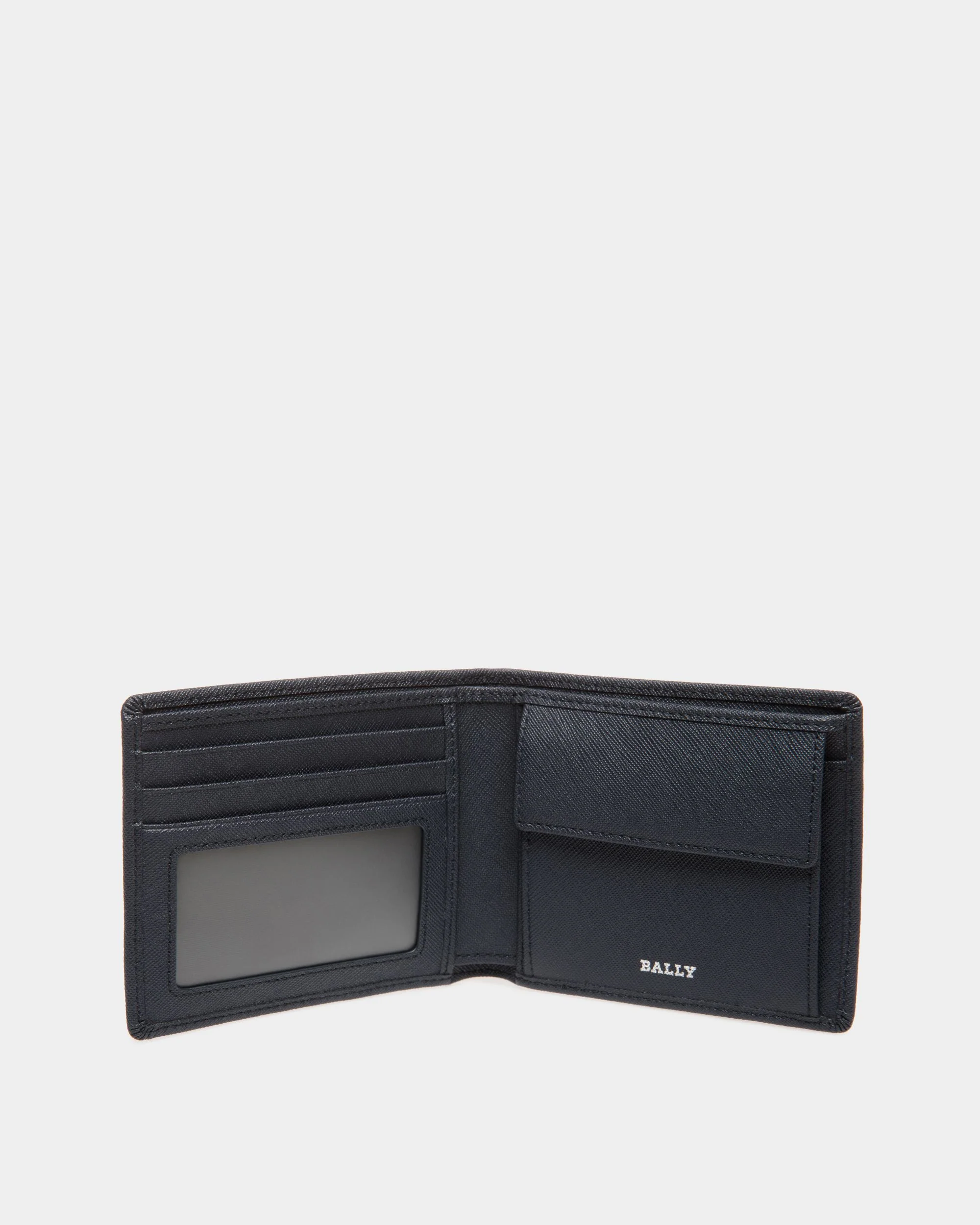Wallet In Blue Embossed Leather - Image 3